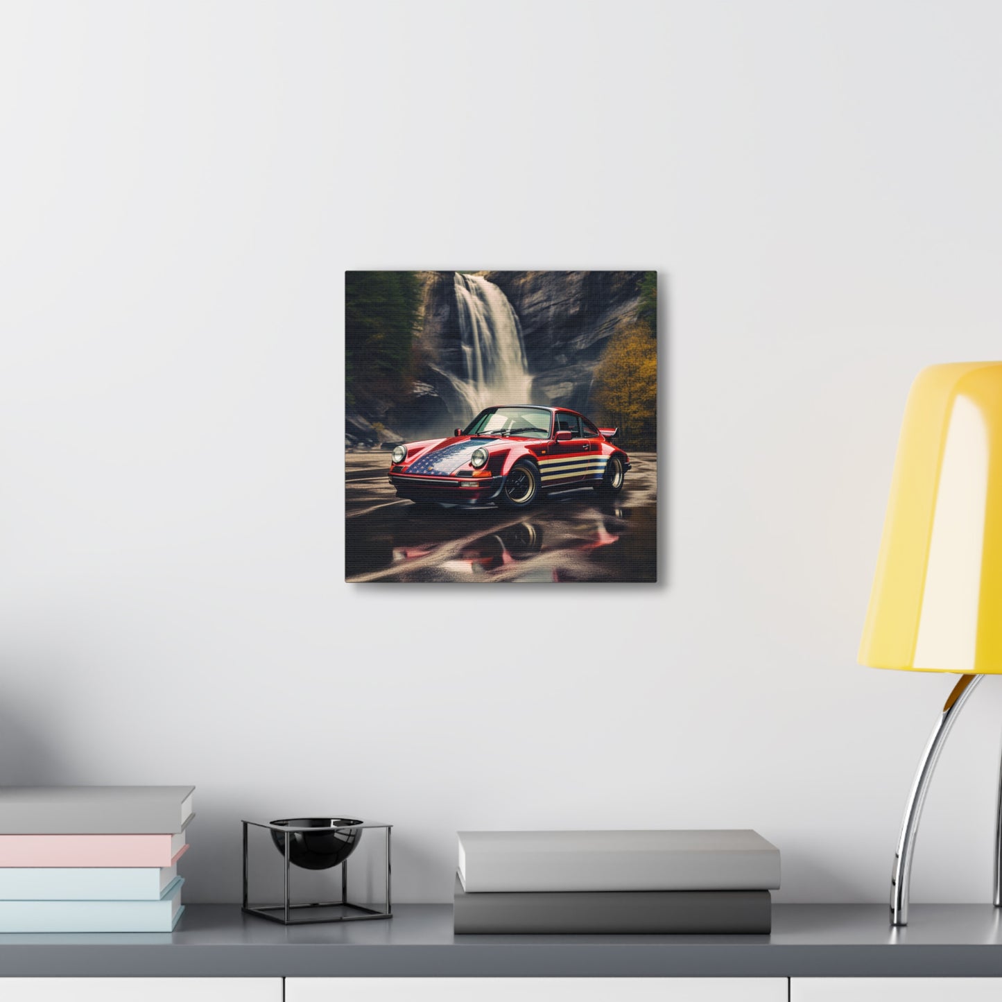 Canvas Gallery Wraps American Flag Porsche Abstract 1