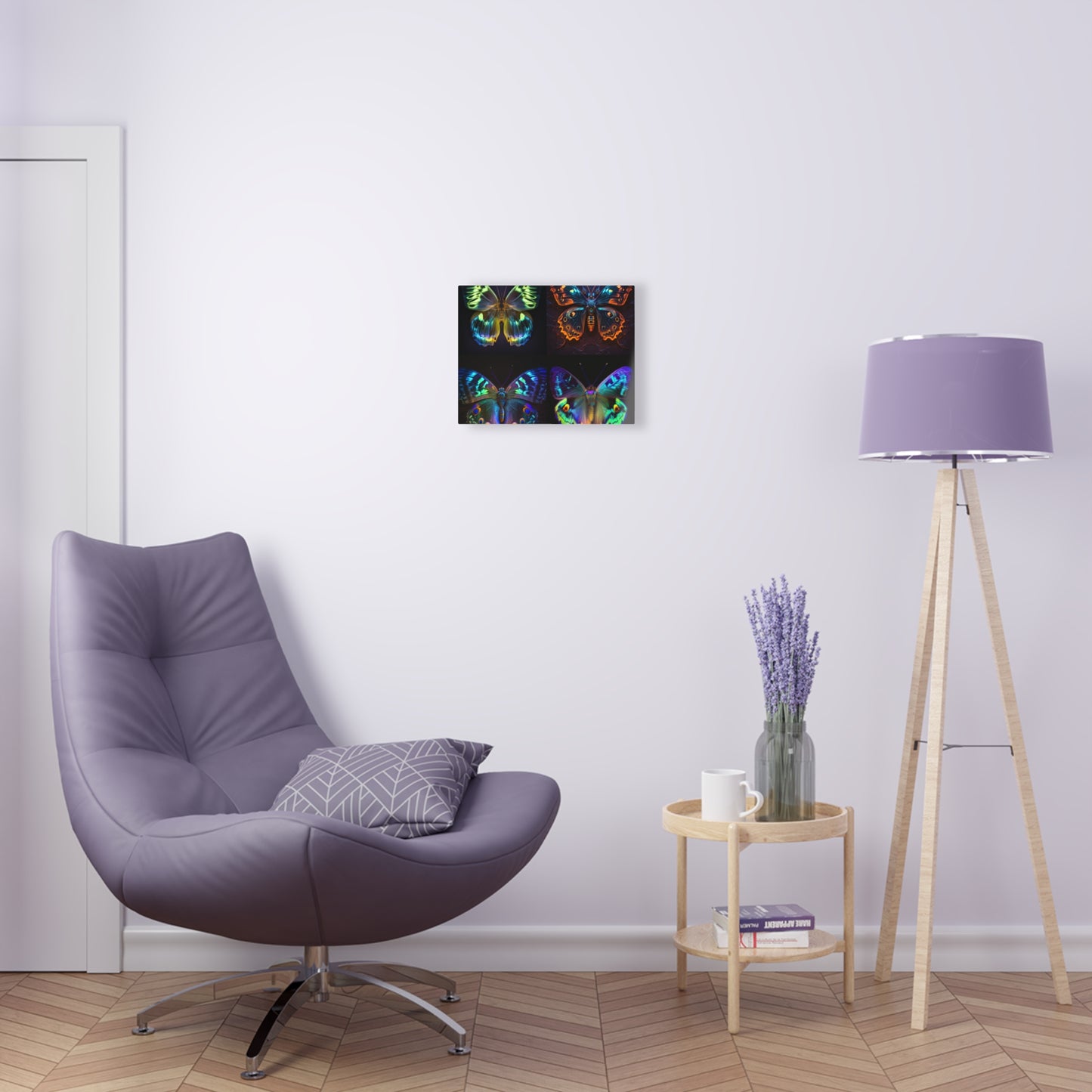Acrylic Prints Neon Hue Butterfly 5