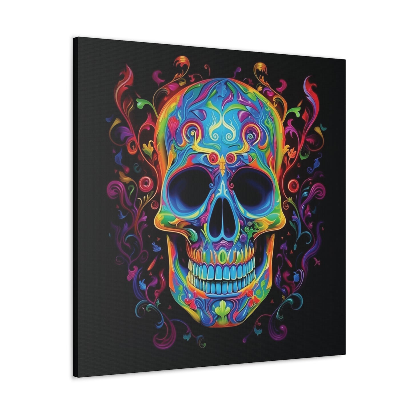 Canvas Gallery Wraps Macro Skull Color 4