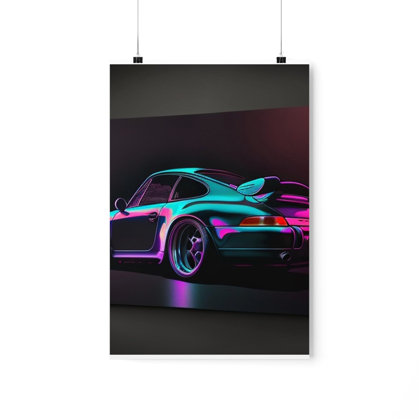 Premium Matte Vertical Posters Porsche Purple 1