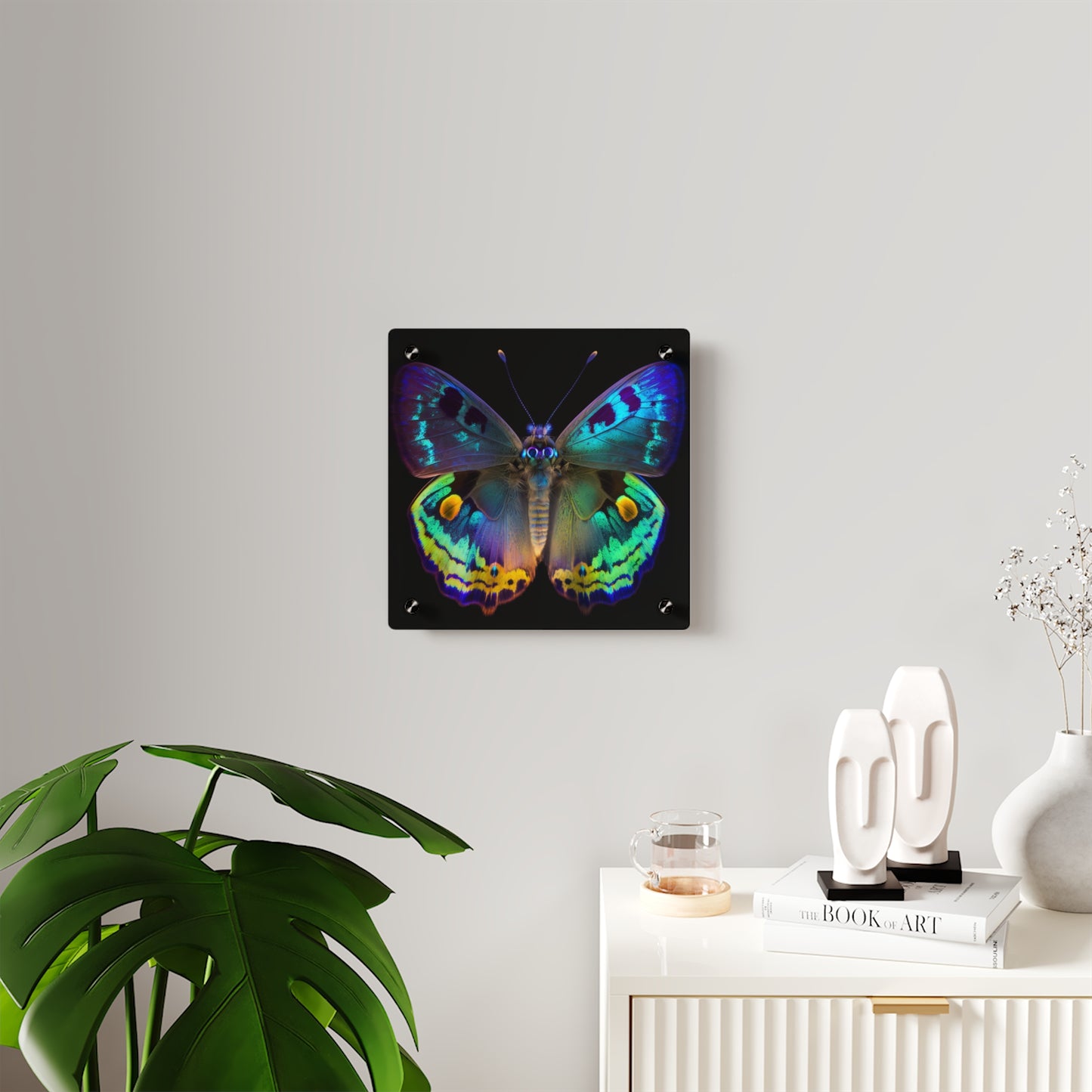 Acrylic Wall Art Panels Neon Hue Butterfly 4