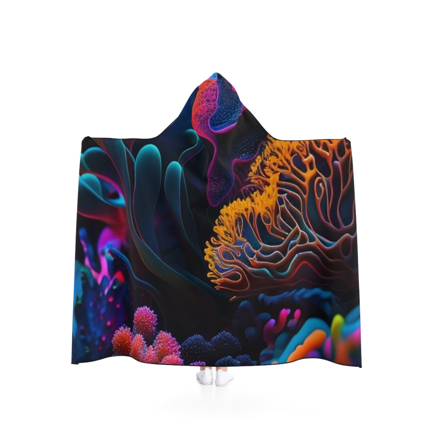 Hooded Blanket Macro Coral Reef 2