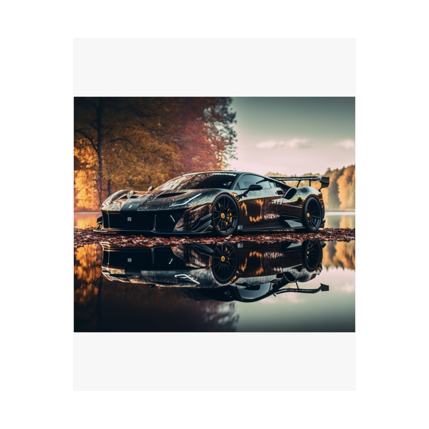 Premium Matte Vertical Posters Ferrari Lake 1