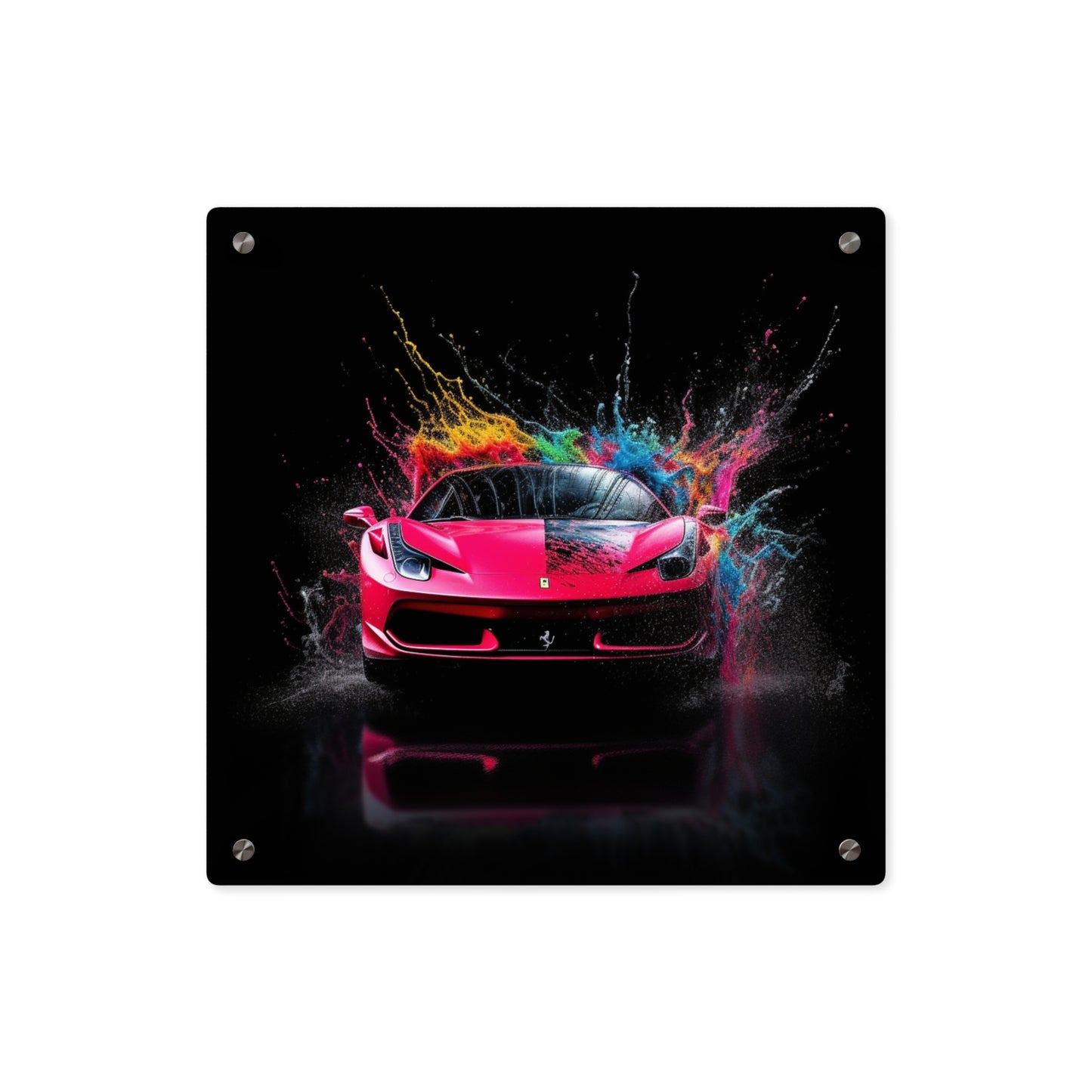 Acrylic Wall Art Panels Ferrari Water Splash 2