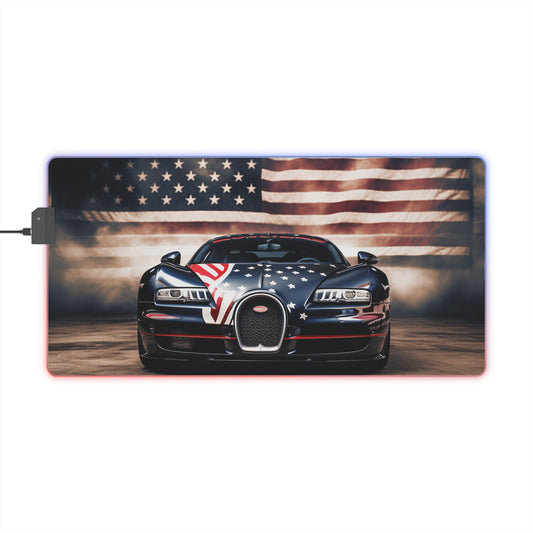 LED Gaming Mouse Pad Bugatti American Flag 2