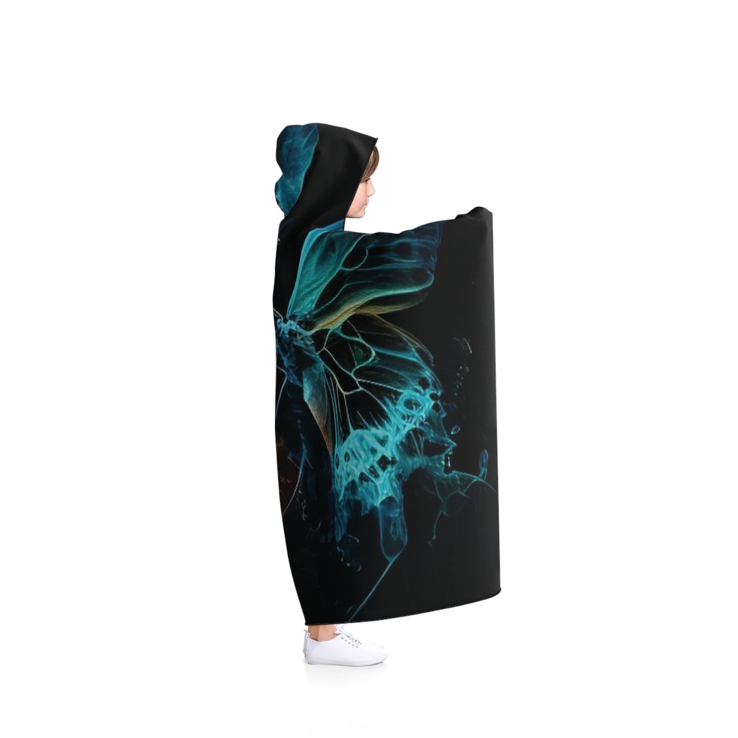 Hooded Blanket Kiss Neon Butterfly 3