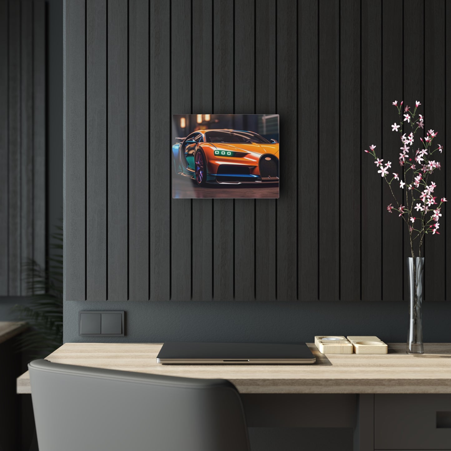 Acrylic Prints Hyper Bugatti Neon Chiron 1