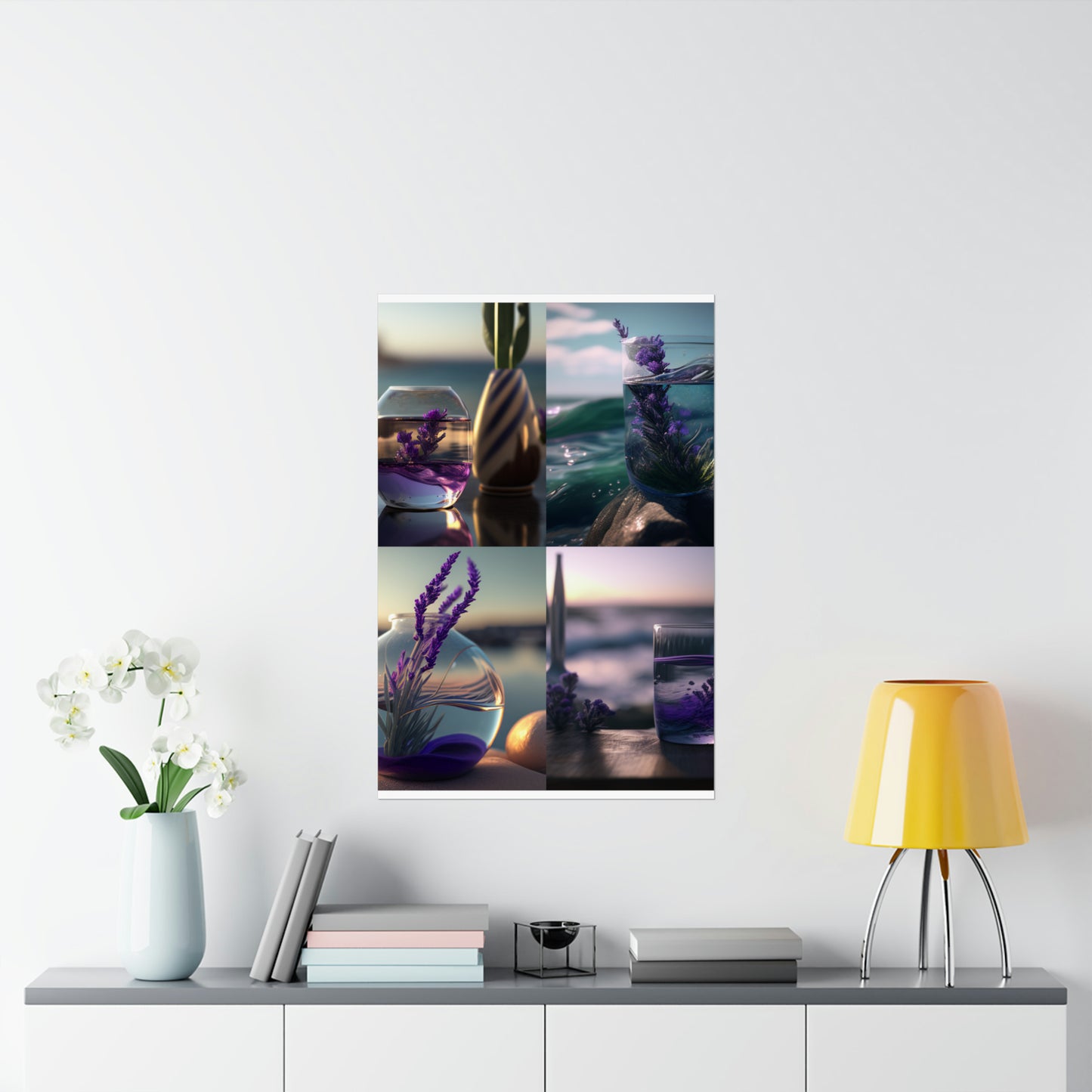 Premium Matte Vertical Posters Lavender in a vase 5