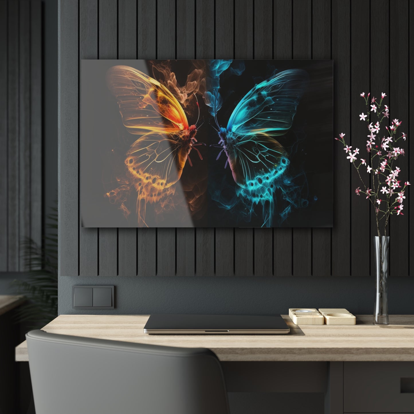 Acrylic Prints Kiss Neon Butterfly 8