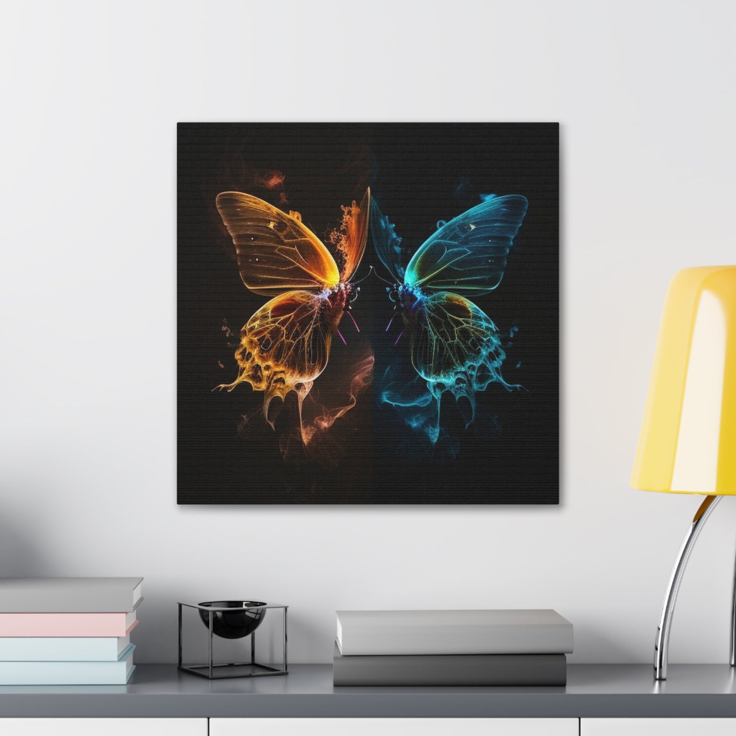 Canvas Gallery Wraps Kiss Neon Butterfly 1