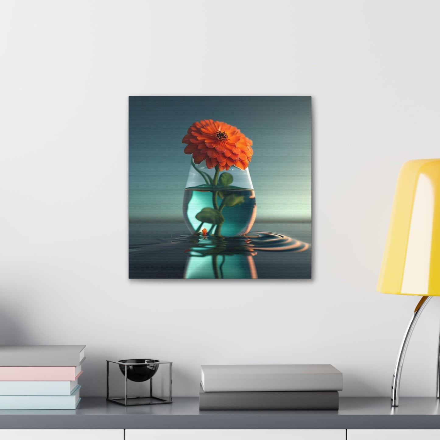 Canvas Gallery Wraps Orange Zinnia 1
