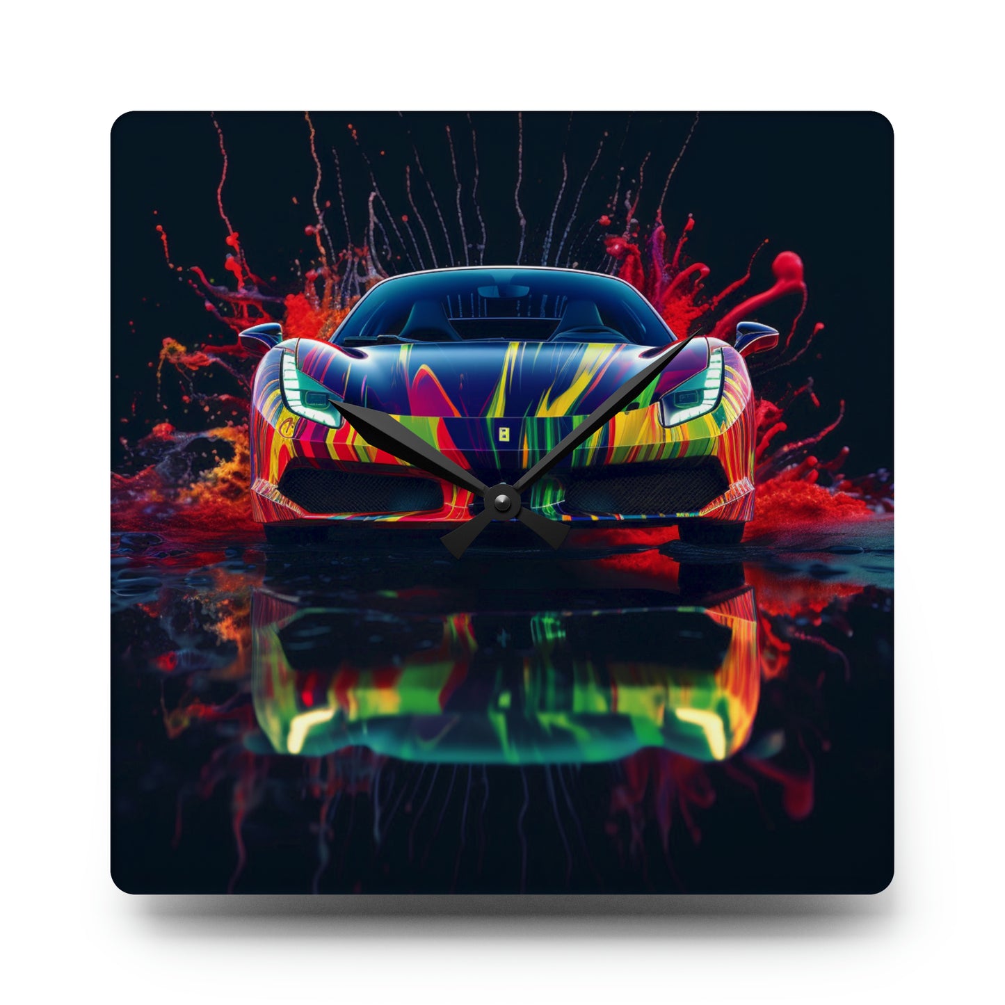 Acrylic Wall Clock Ferrari Fusion Water 1