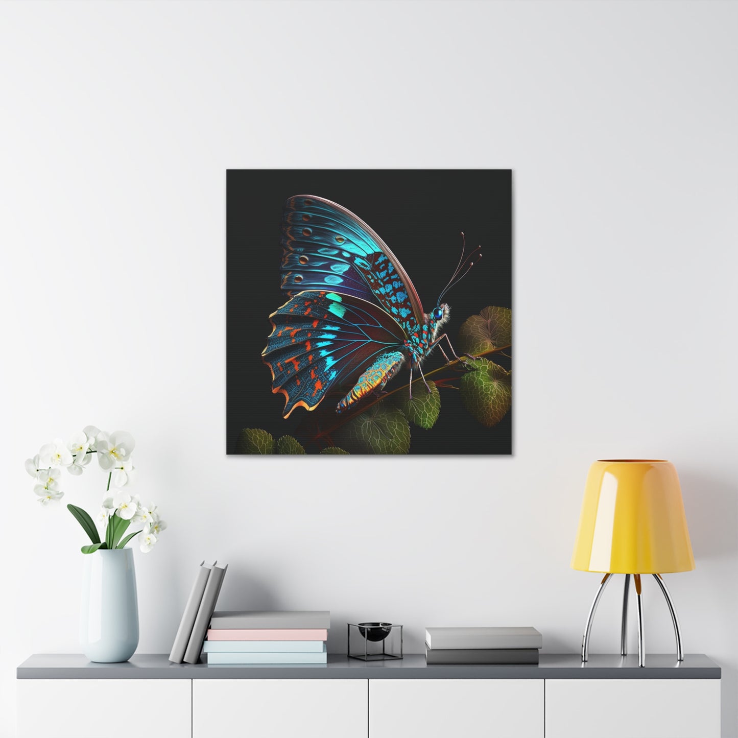 Canvas Gallery Wraps Hue Neon Butterfly 2