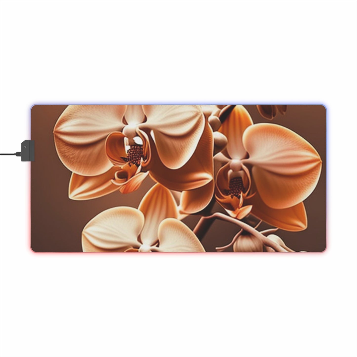 LED Gaming Mouse Pad orchid pedals 3