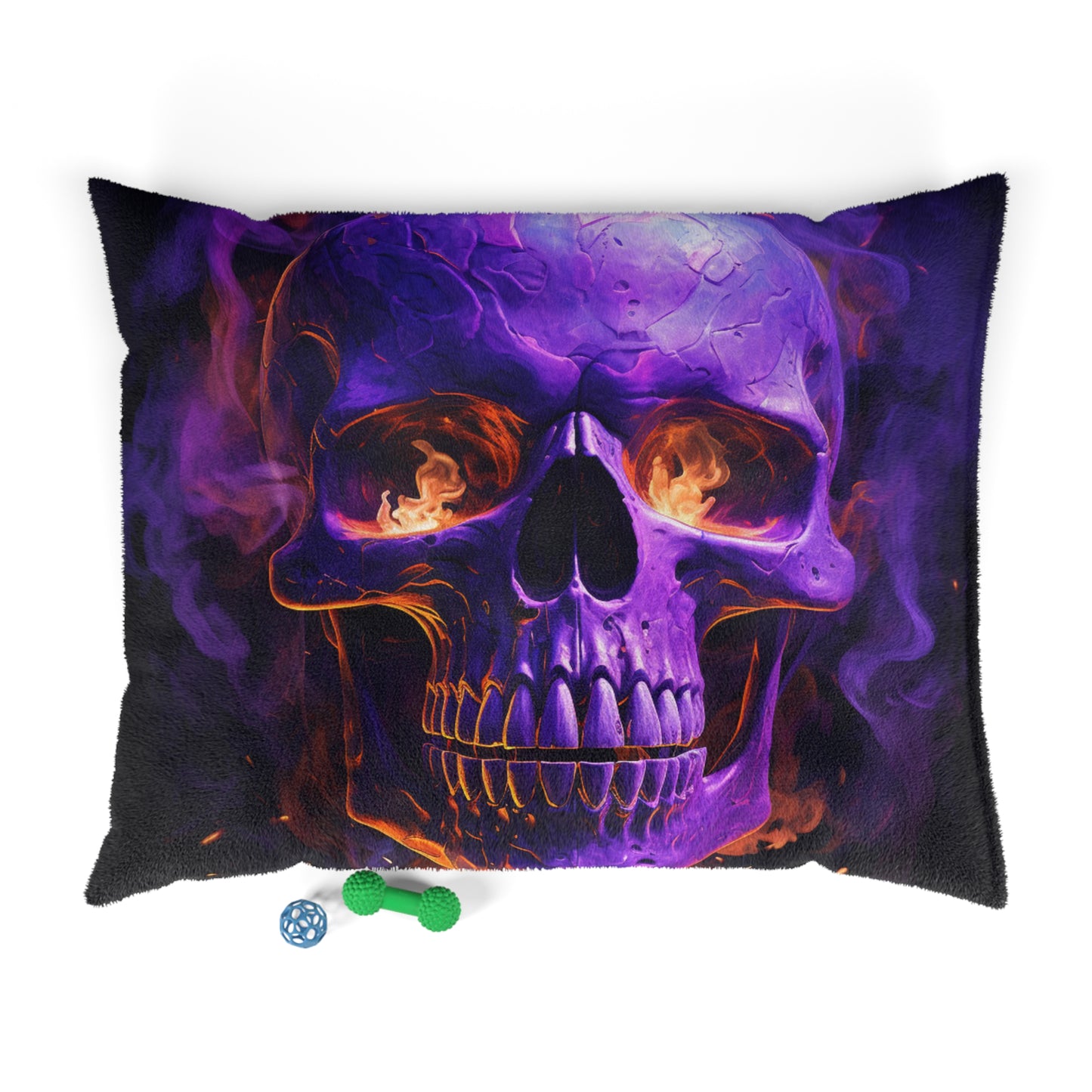 Pet Bed Skull Flames 1