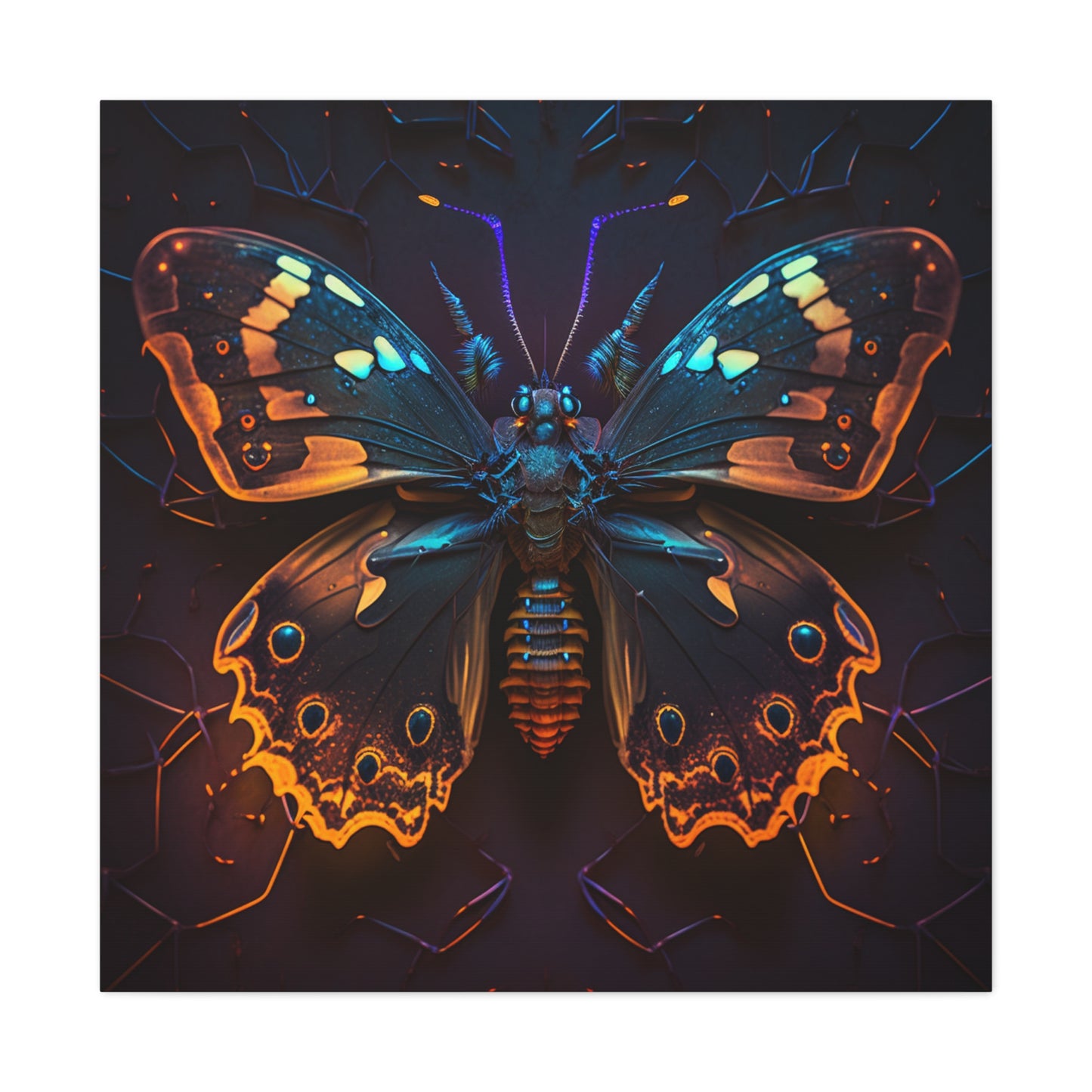 Canvas Gallery Wraps Neon Hue Butterfly 2