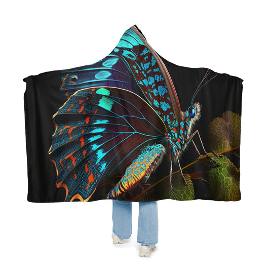 Snuggle Hooded Blanket Hue Neon Butterfly 2