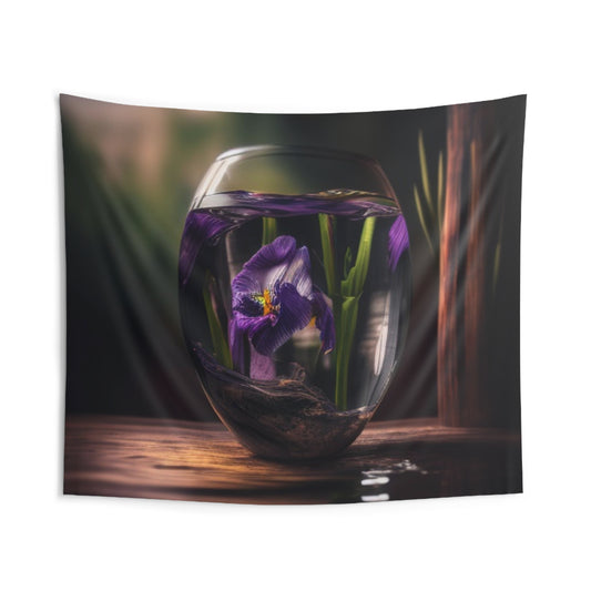 Indoor Wall Tapestries Purple Iris in a vase 4