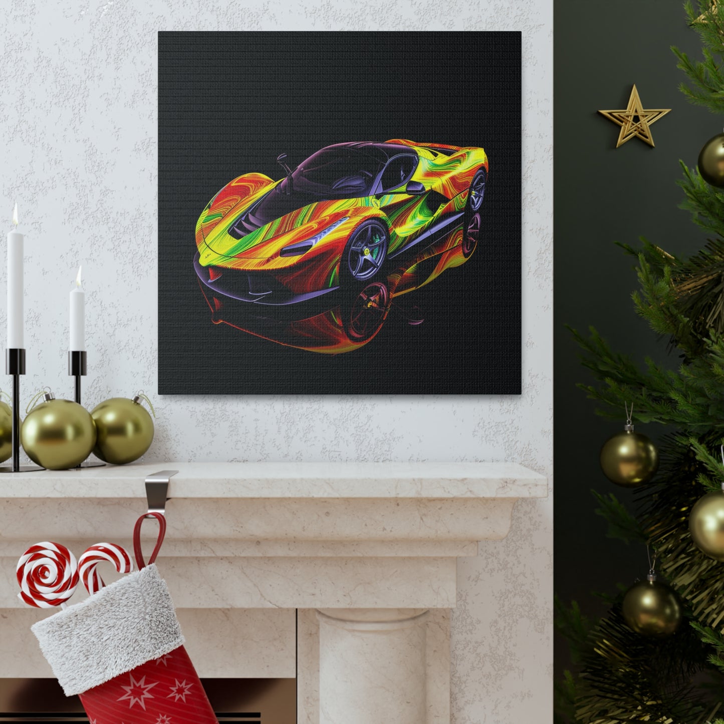 Canvas Gallery Wraps Ferrari Neon 4