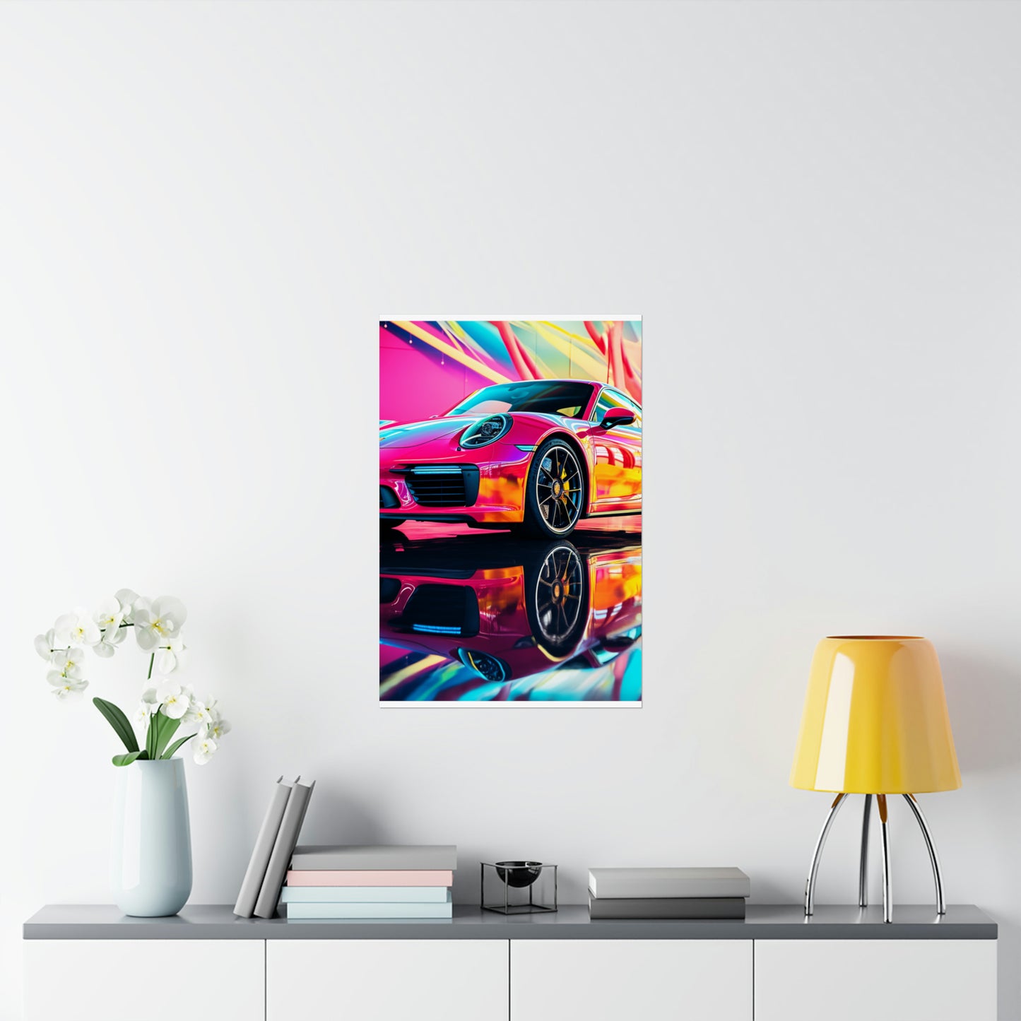 Premium Matte Vertical Posters Macro Porsche 4