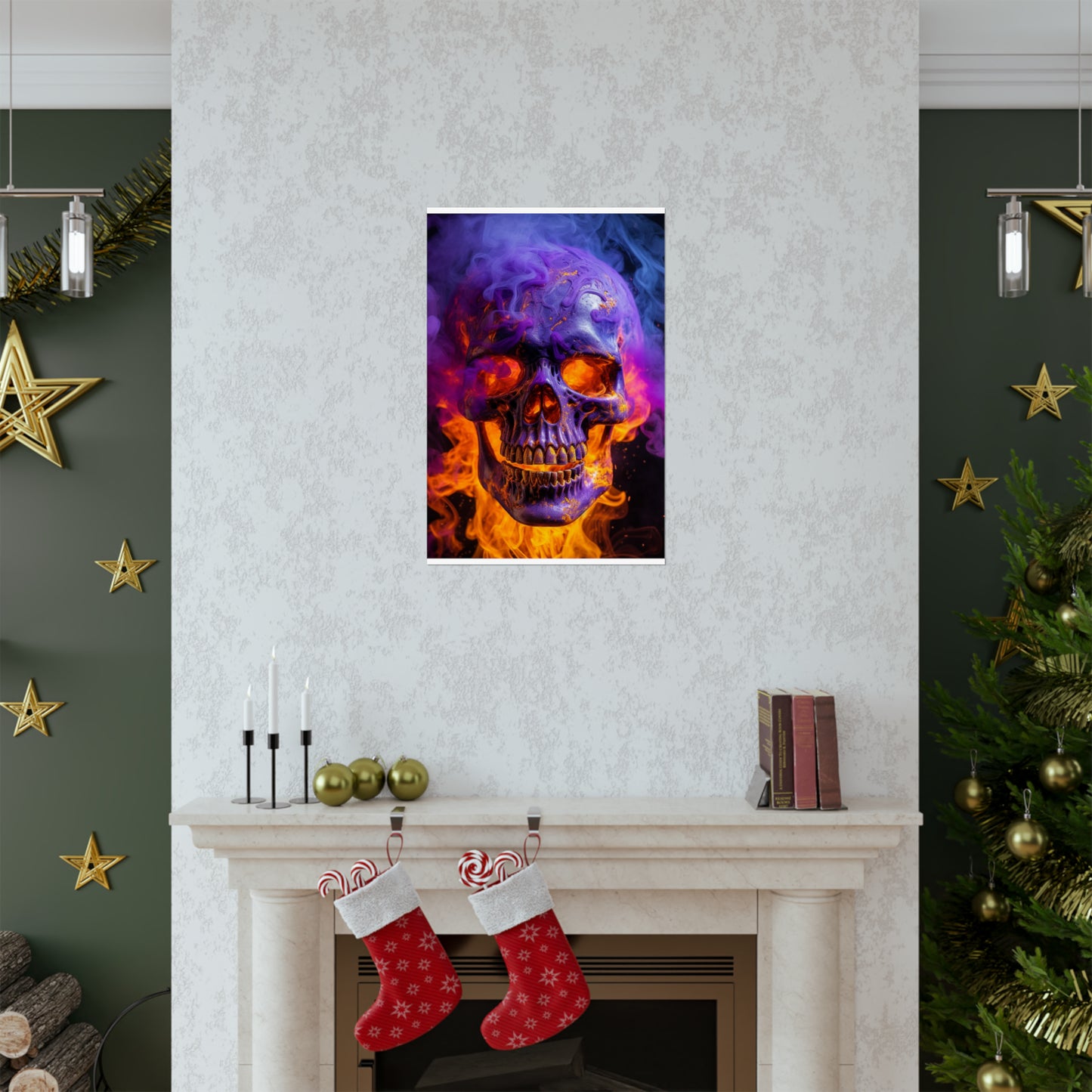 Premium Matte Vertical Posters Macro Skull 1