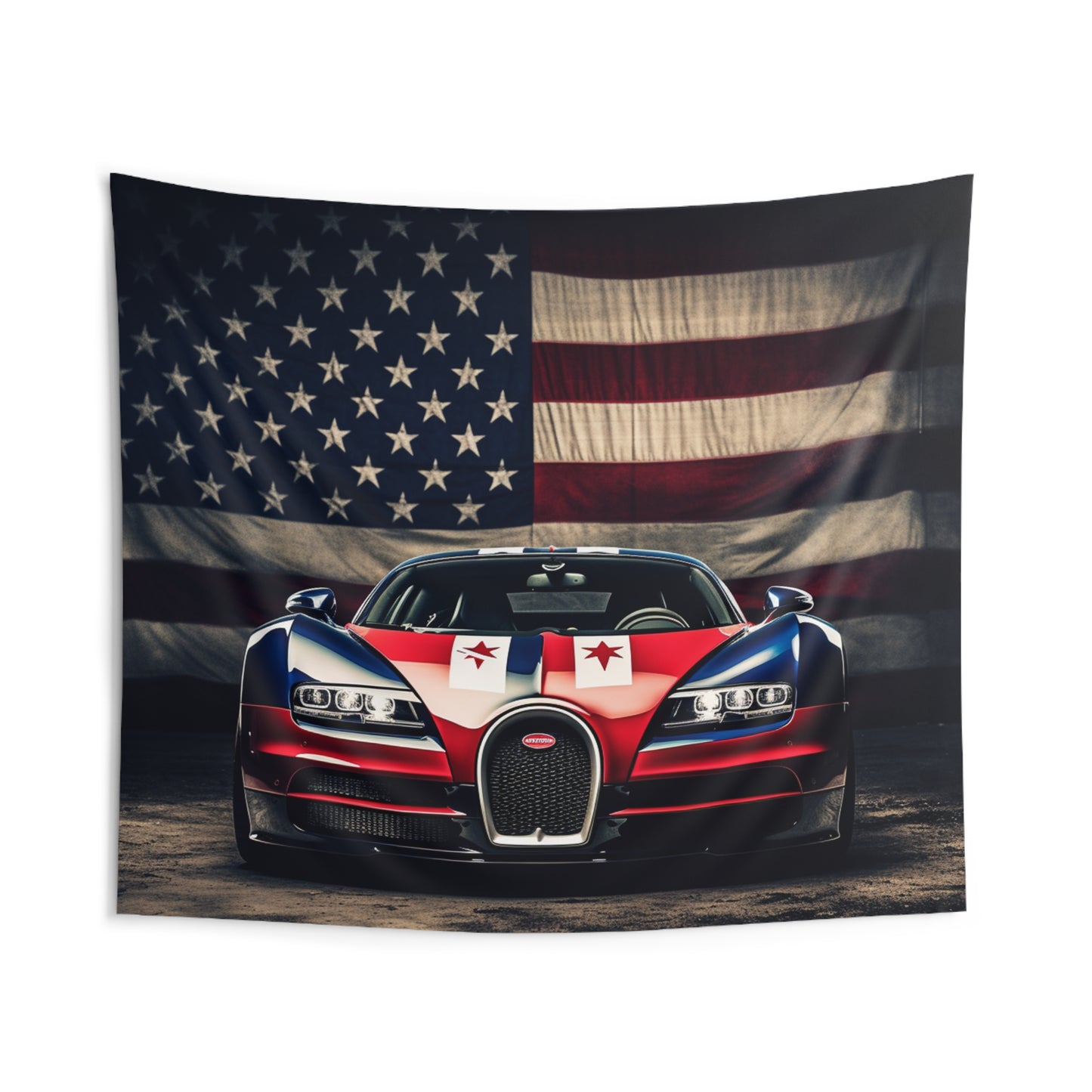 Indoor Wall Tapestries Bugatti American Flag 3