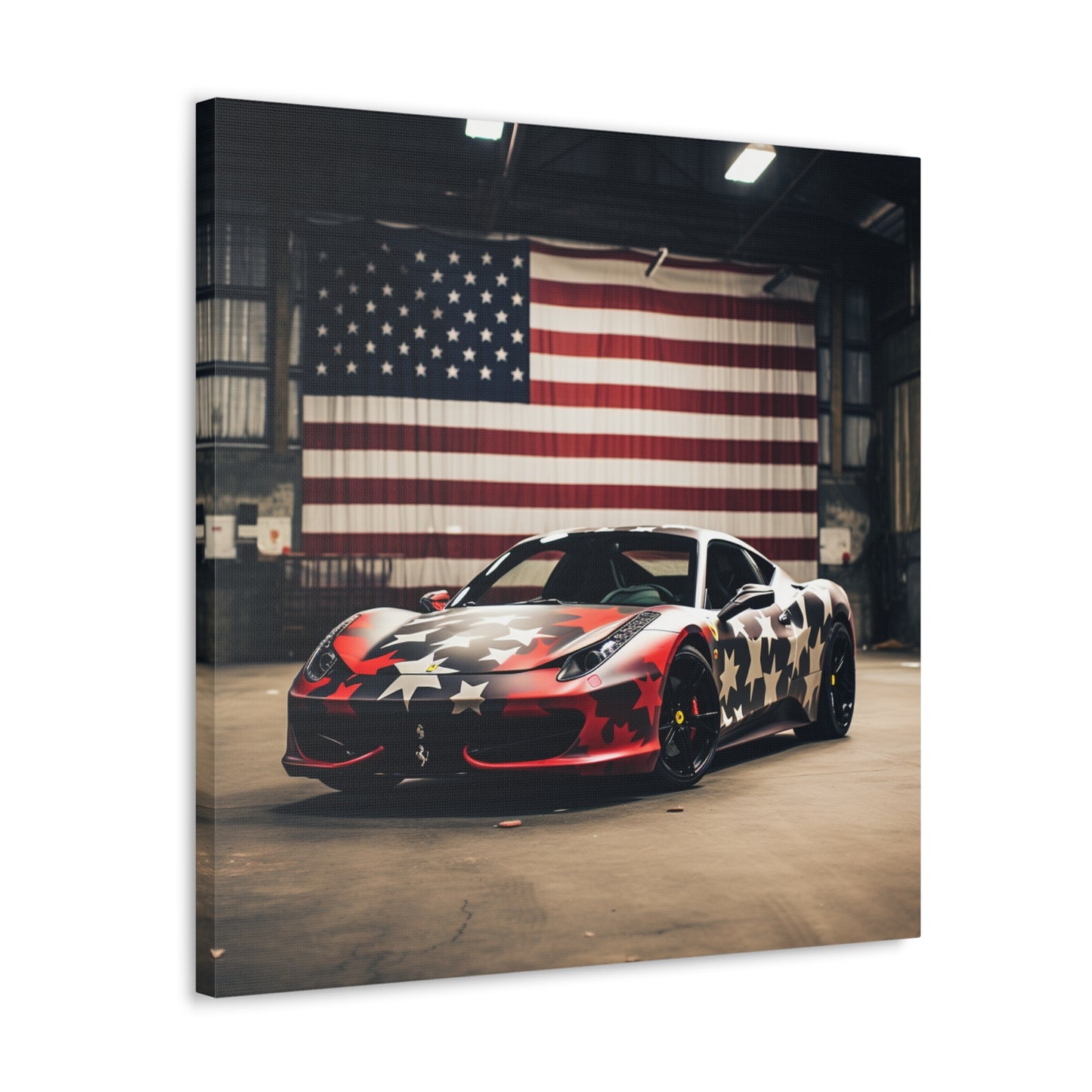 Canvas Gallery Wraps American Flag Farrari 1