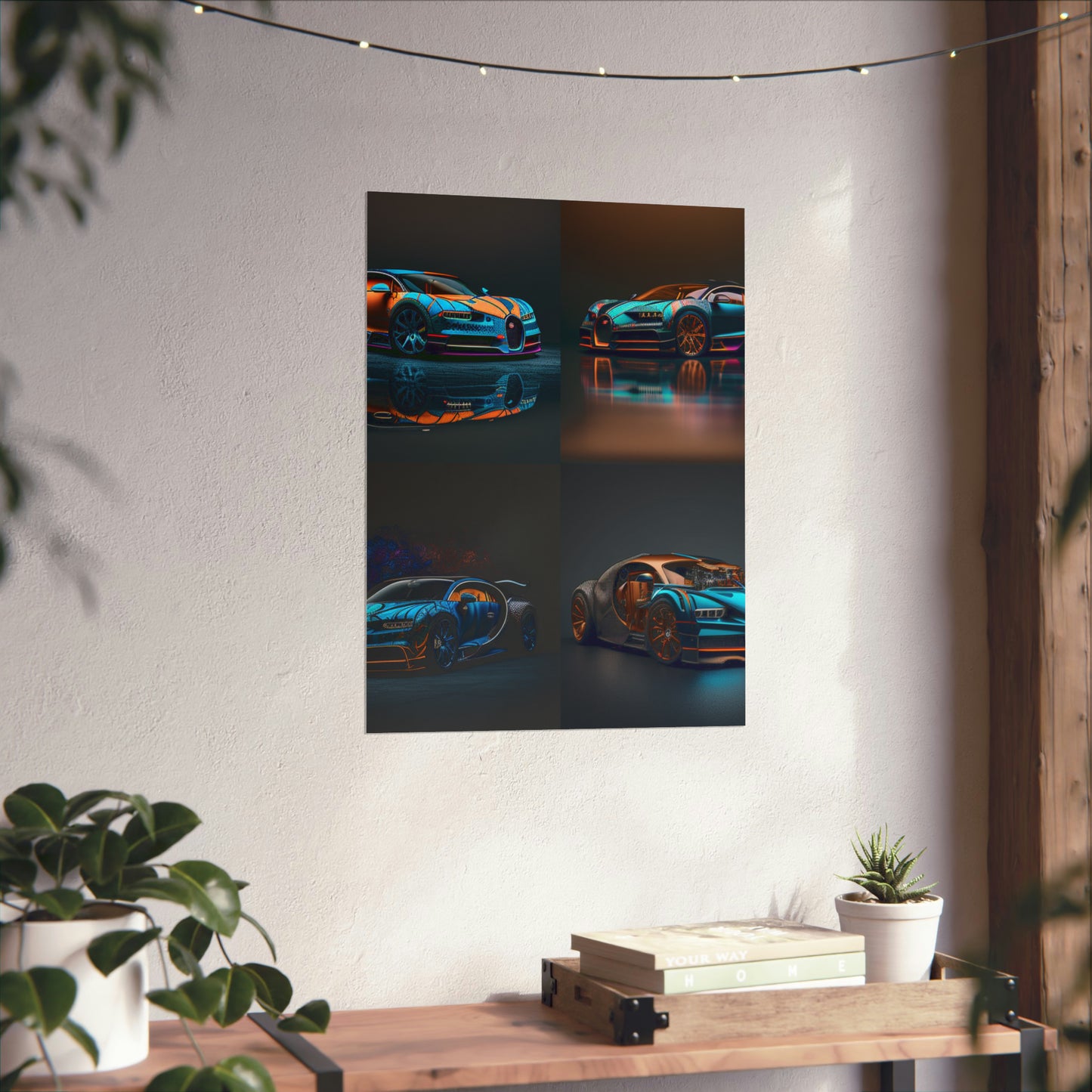 Premium Matte Vertical Posters Bugatti Blue 5