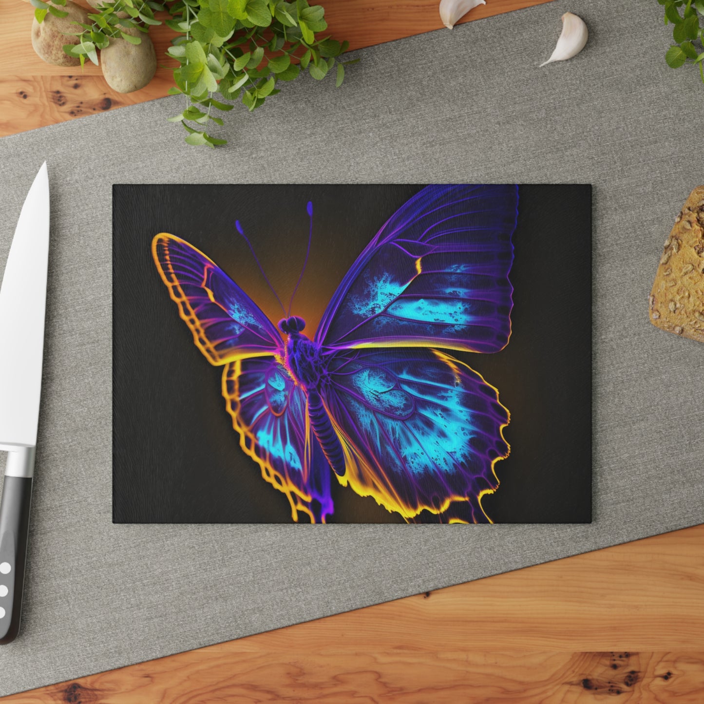 Glass Cutting Board Thermal Butterfly 4