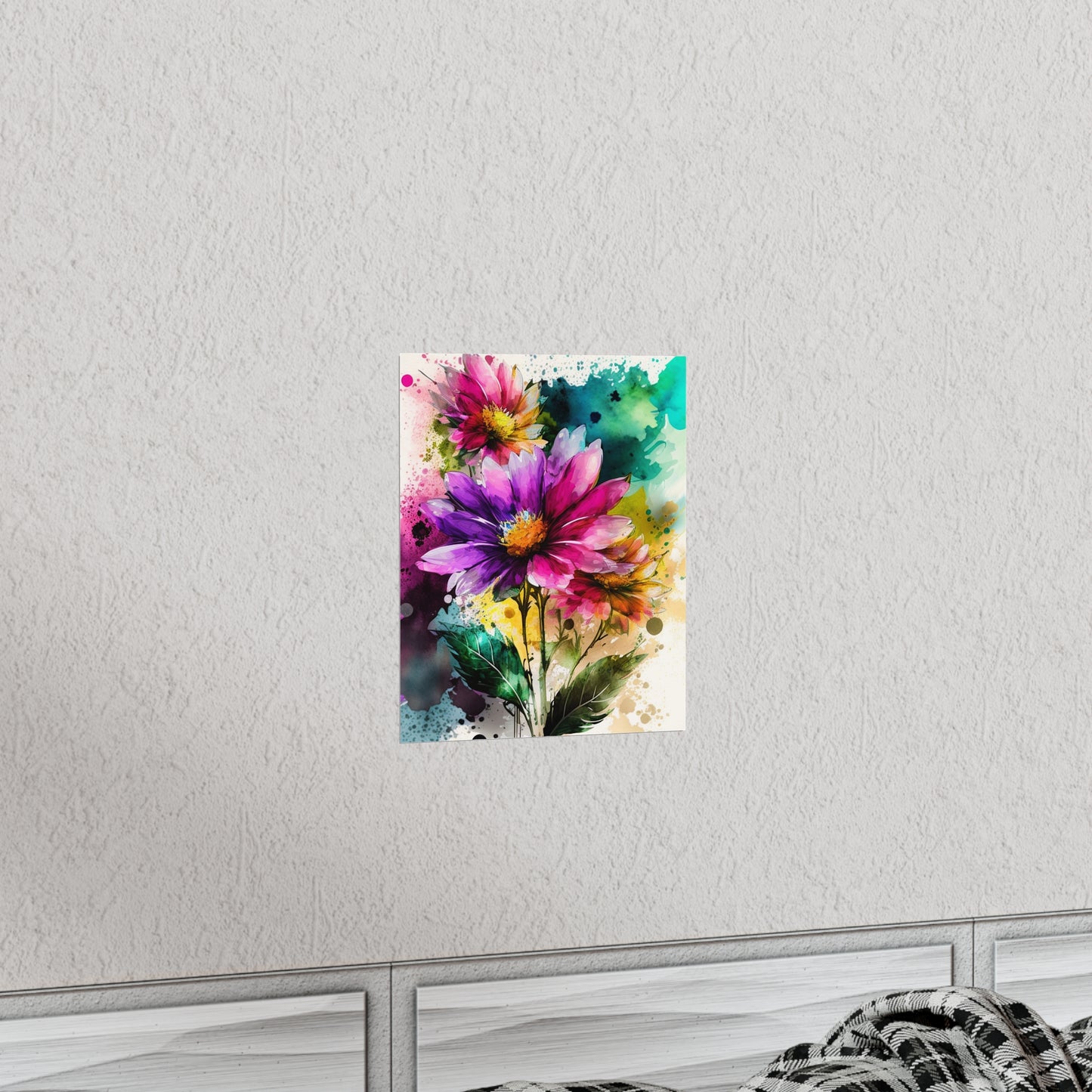 Premium Matte Vertical Posters Bright Spring Flowers 1