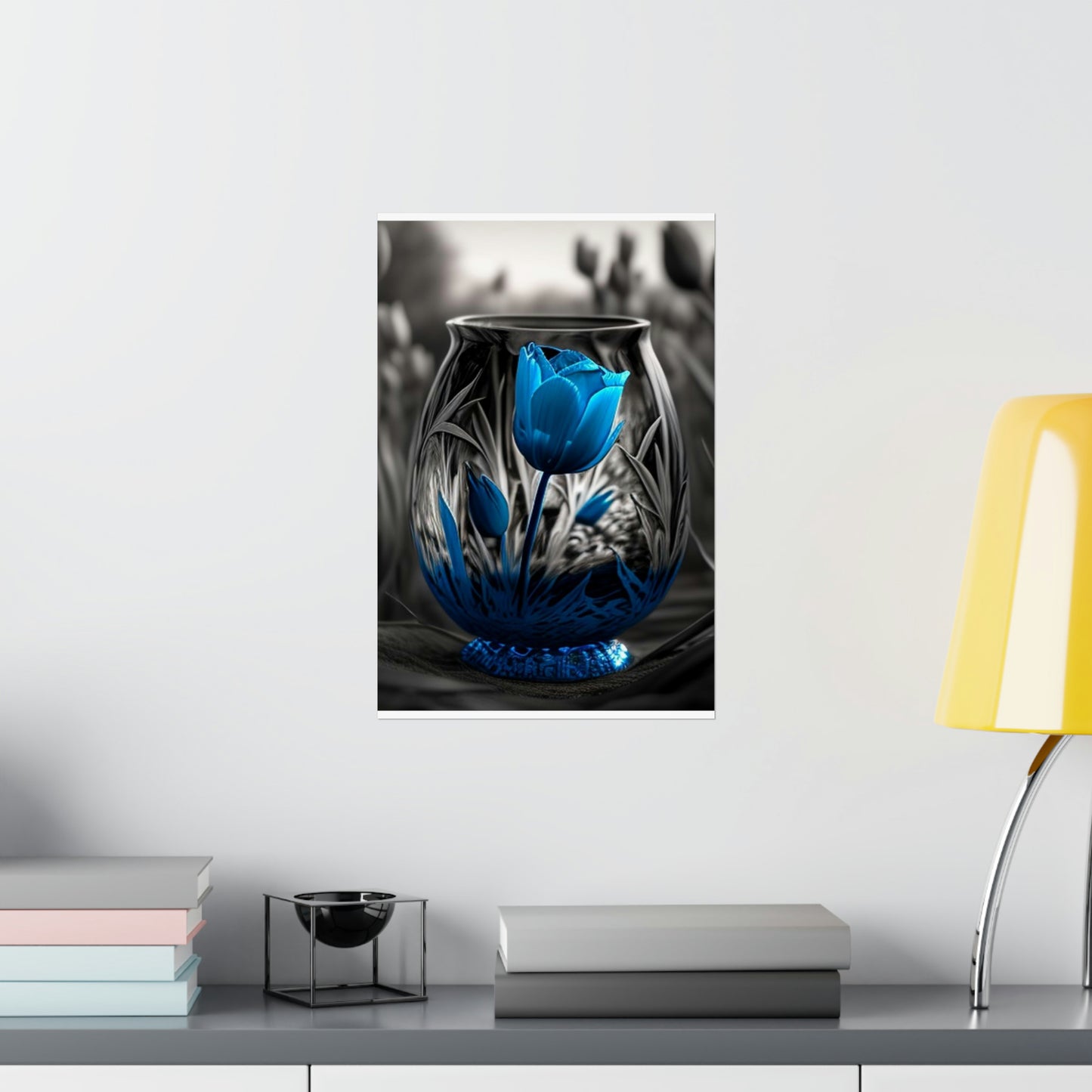 Premium Matte Vertical Posters Tulip Blue 3