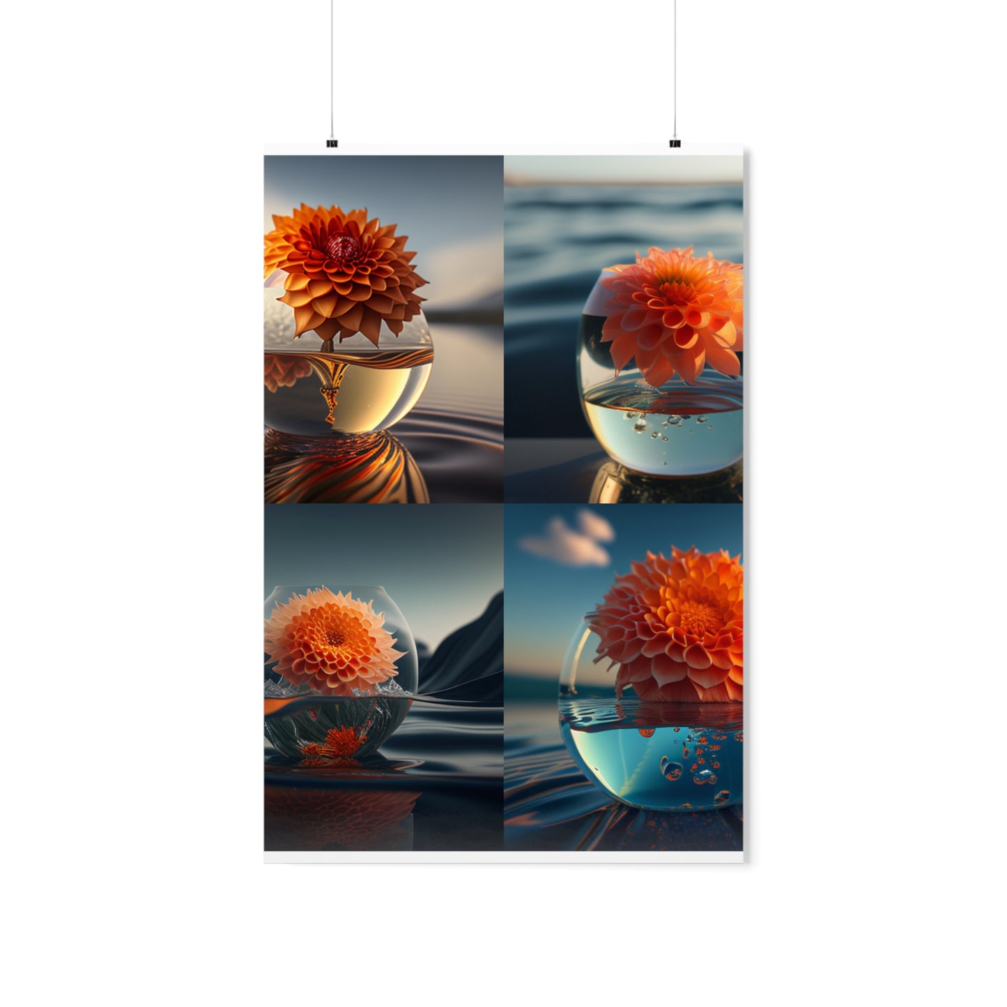 Premium Matte Vertical Posters Dahlia Orange 5