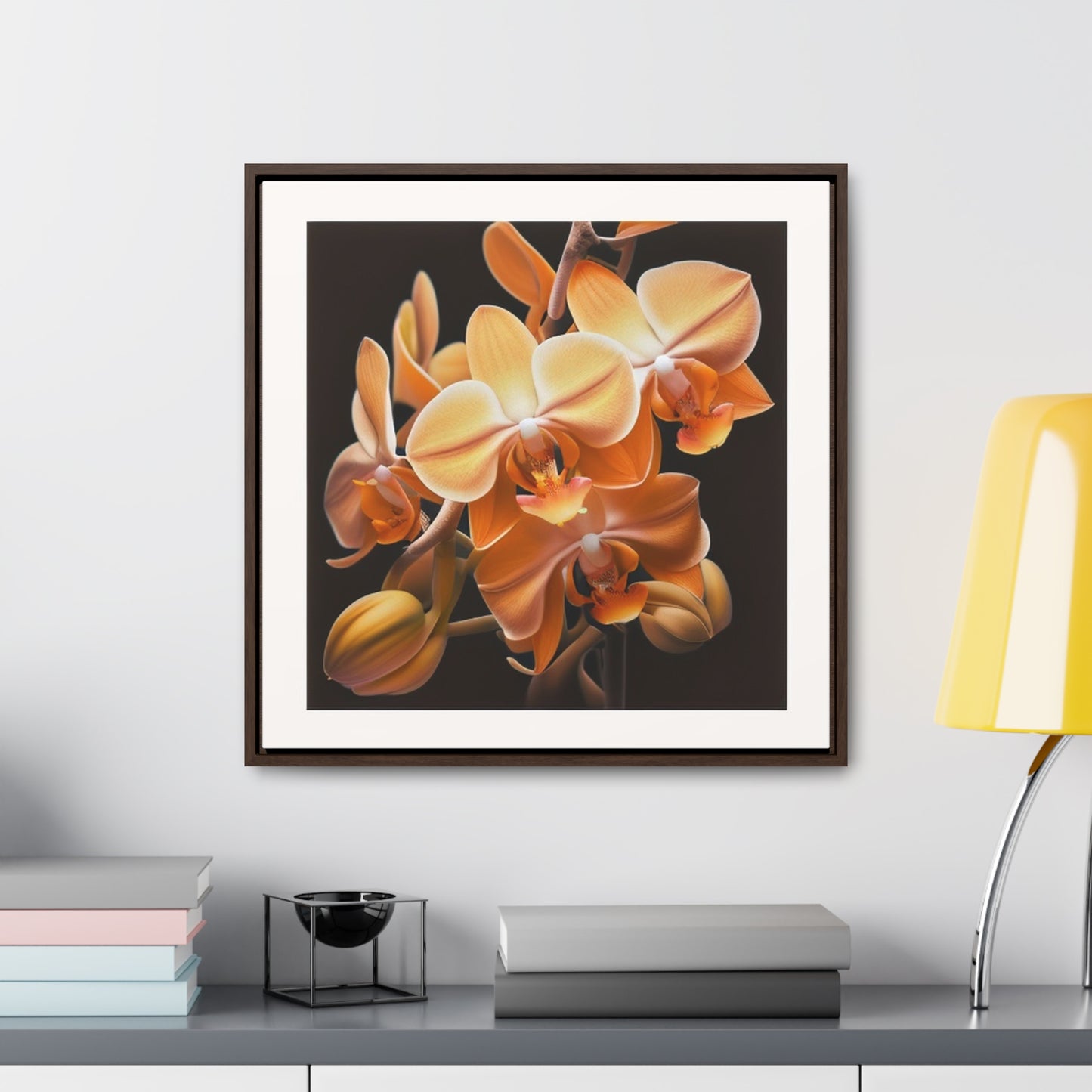 Gallery Canvas Wraps, Square Frame orchid pedals 1