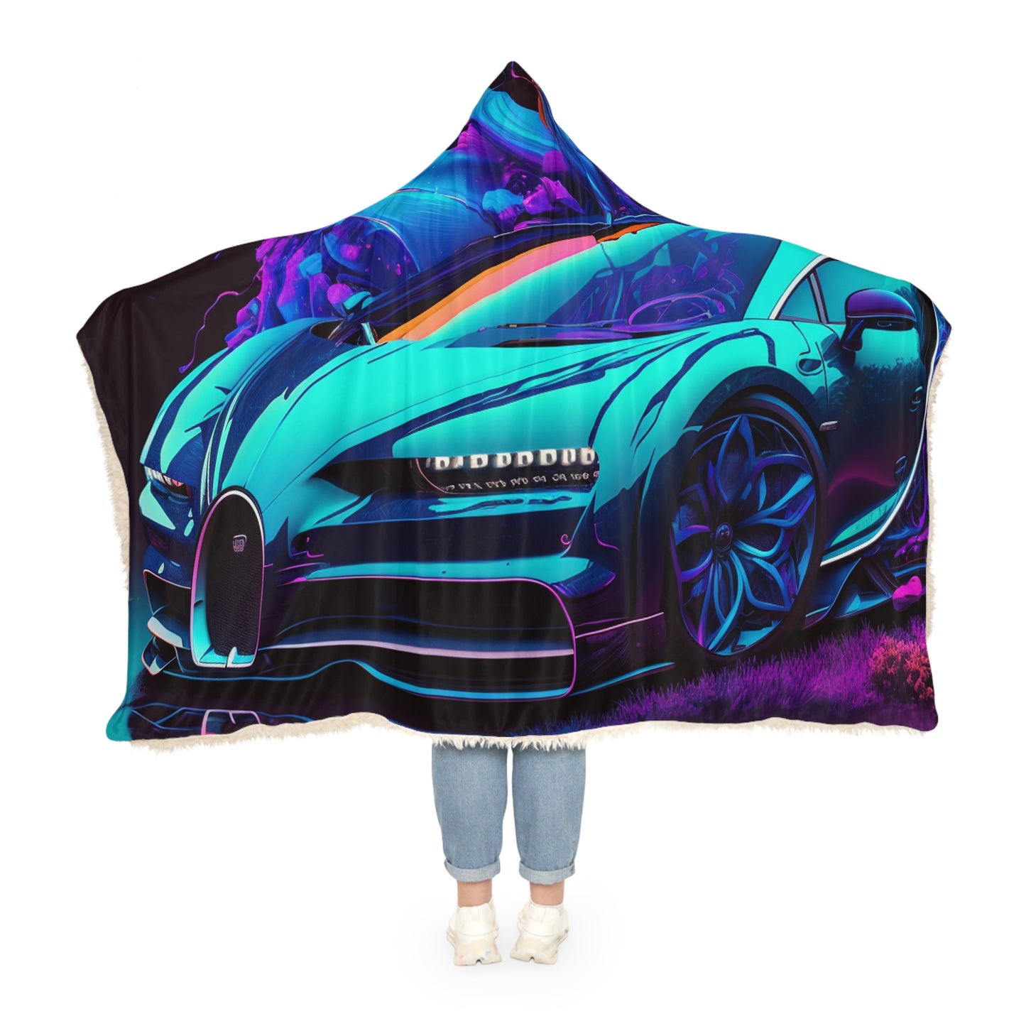 Snuggle Hooded Blanket Bugatti Neon Chiron 3