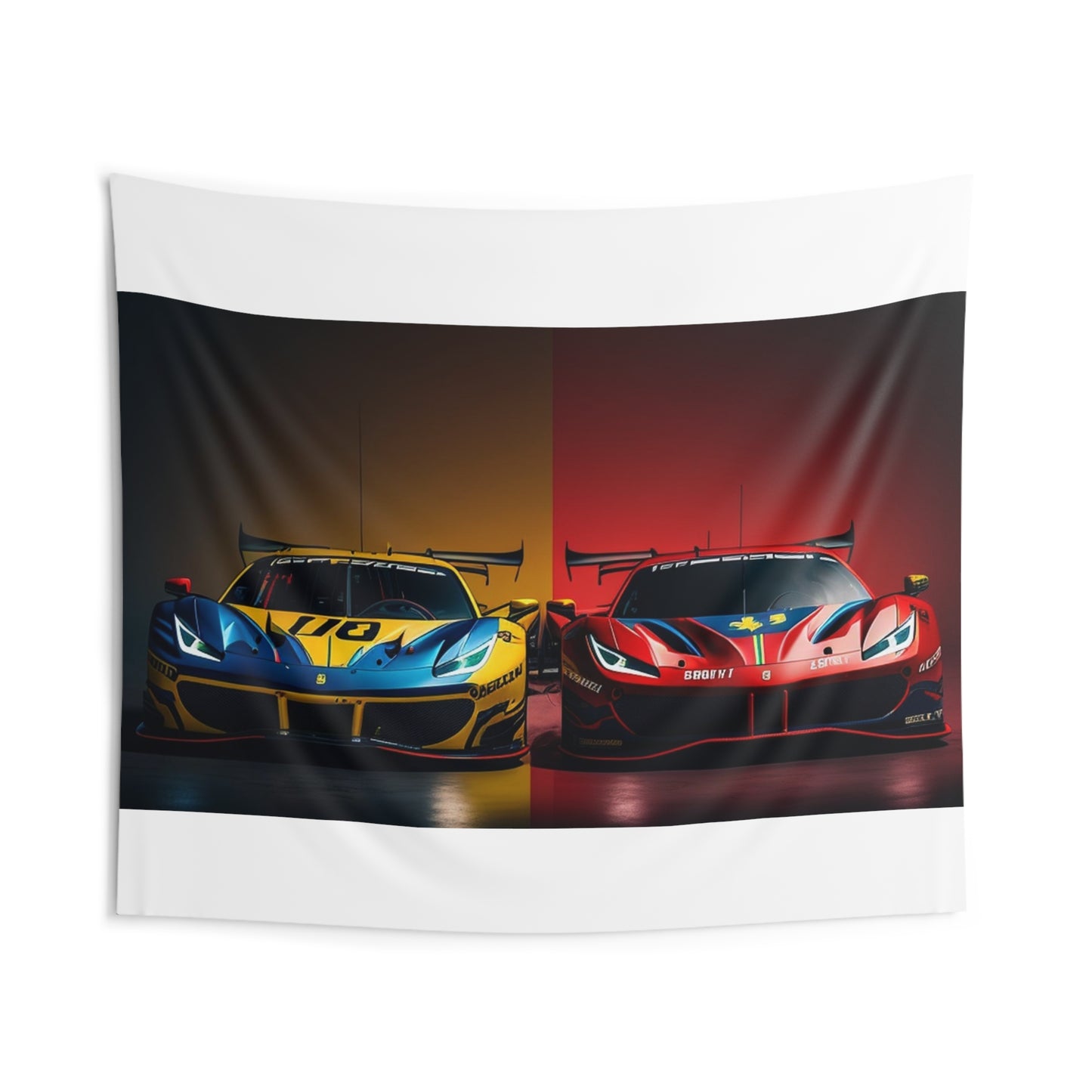 Indoor Wall Tapestries Ferrari Red Blue 3