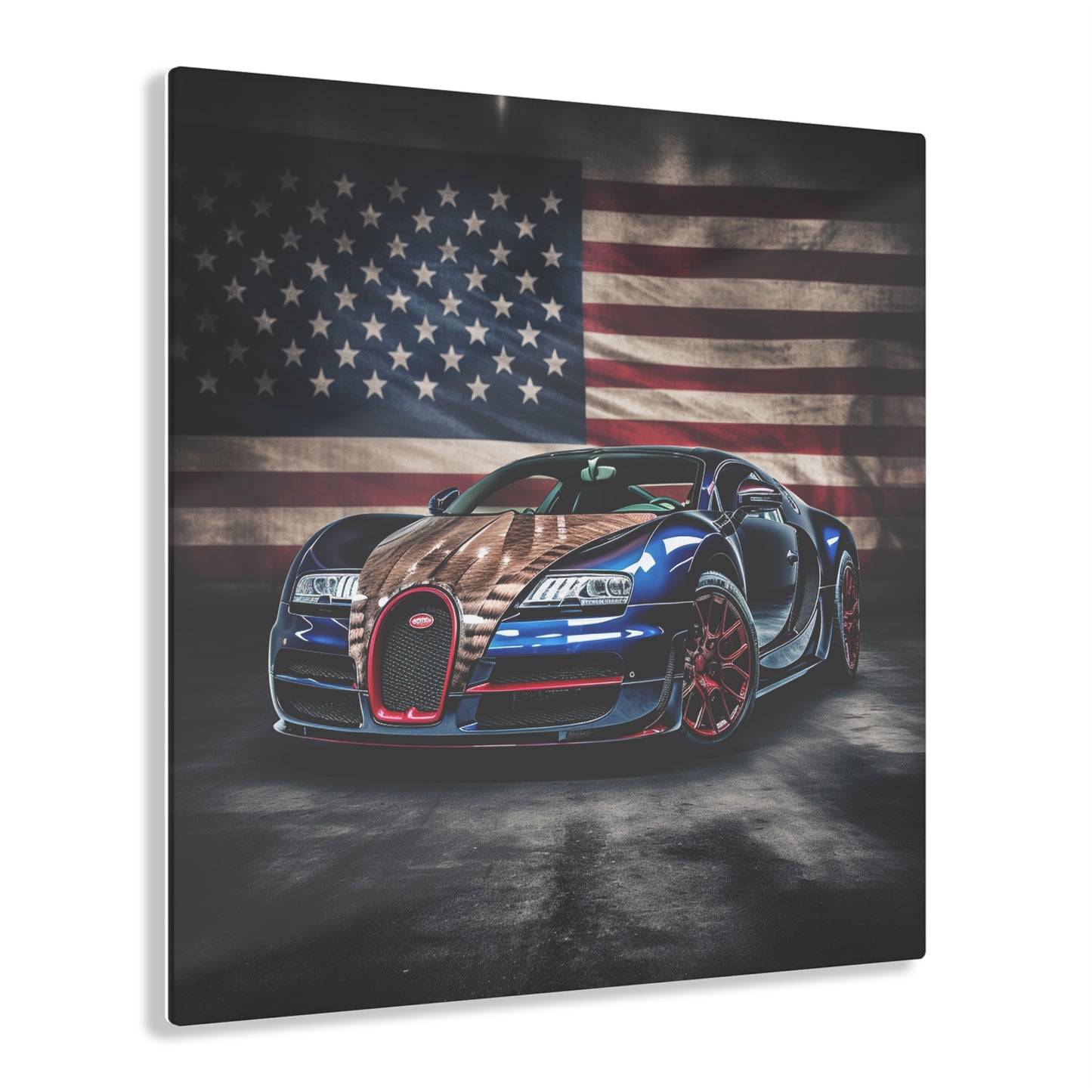 Acrylic Prints Bugatti American Flag 4