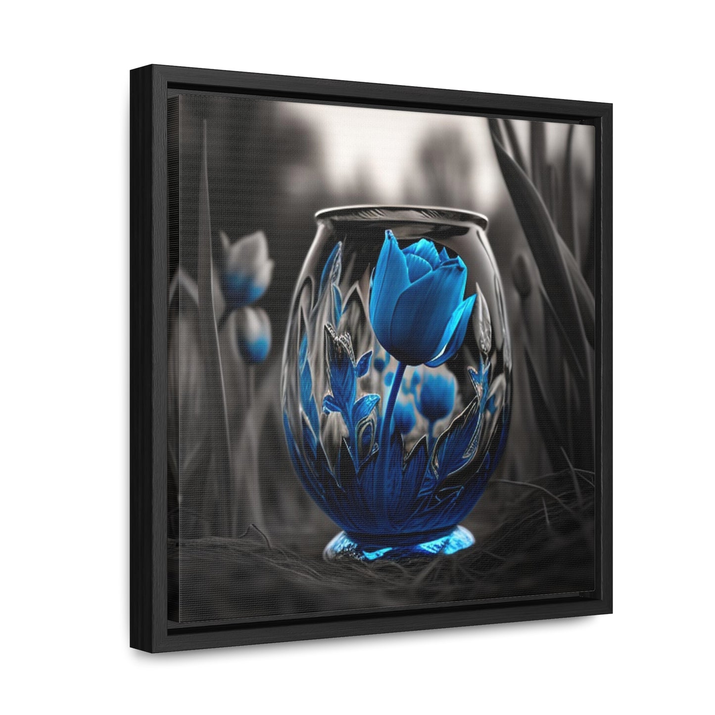 Gallery Canvas Wraps, Square Frame Tulip Blue 2
