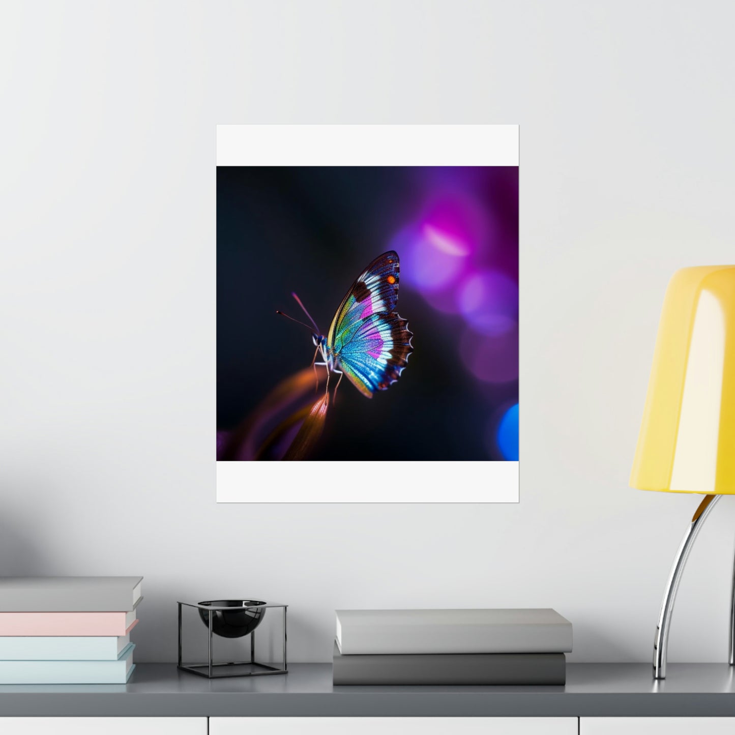 Premium Matte Vertical Posters Photo Realistic Butterfly 1