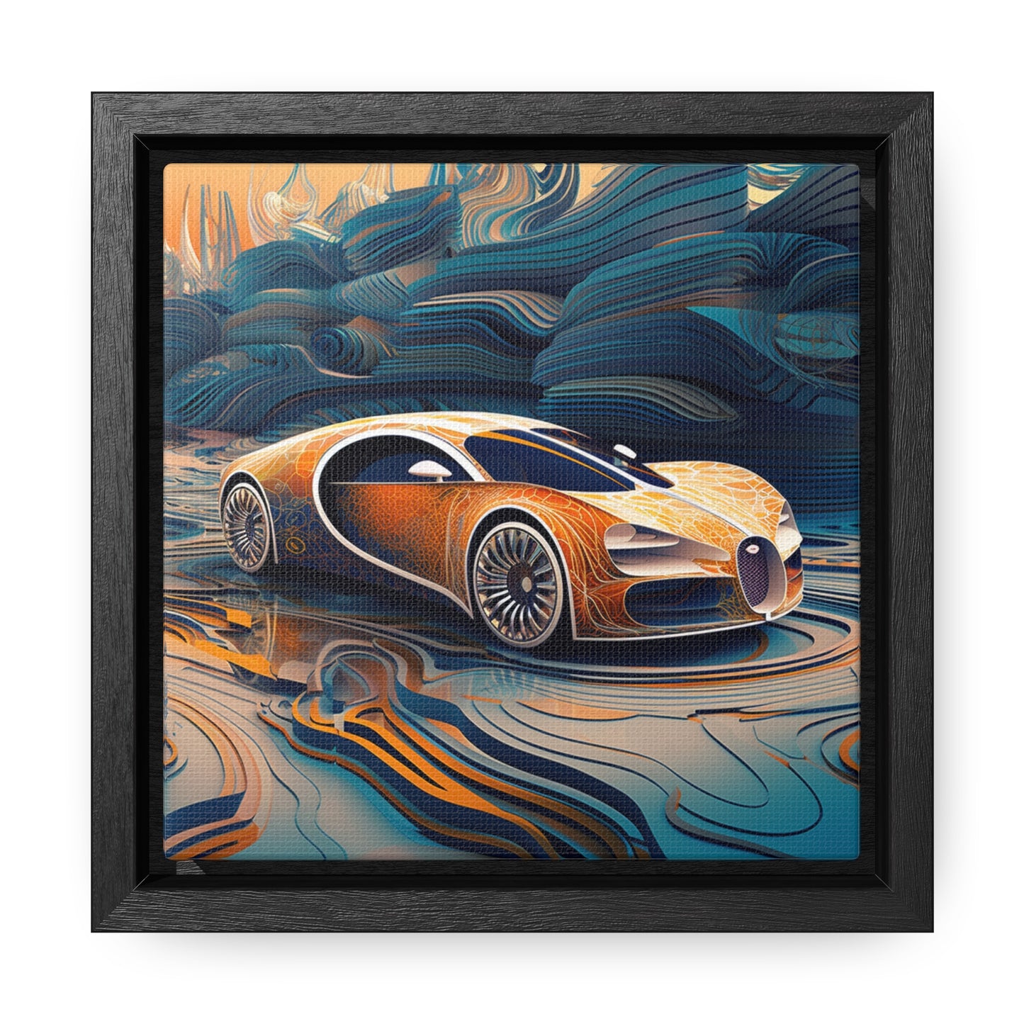 Gallery Canvas Wraps, Square Frame Bugatti Abstract Flair 1