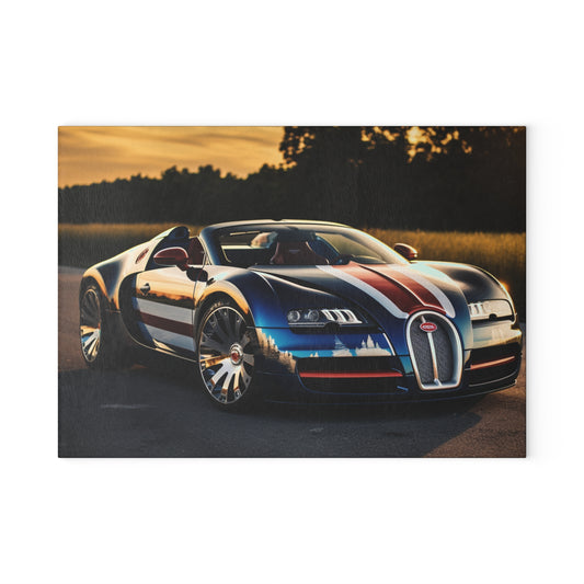 Glass Cutting Board Bugatti Flag American 3