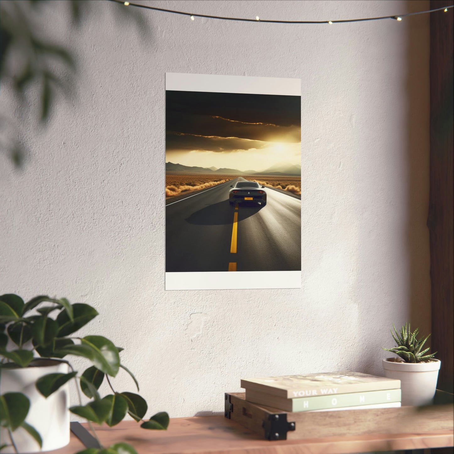 Premium Matte Vertical Posters Ferrari Road 1