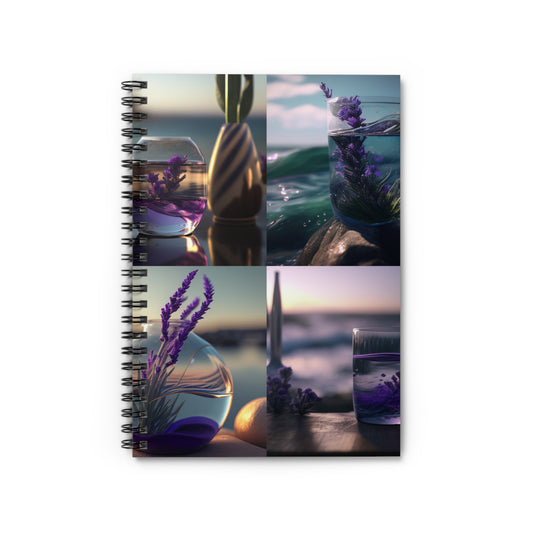 Spiral Notebook - Ruled Line Lavender in a vase 5