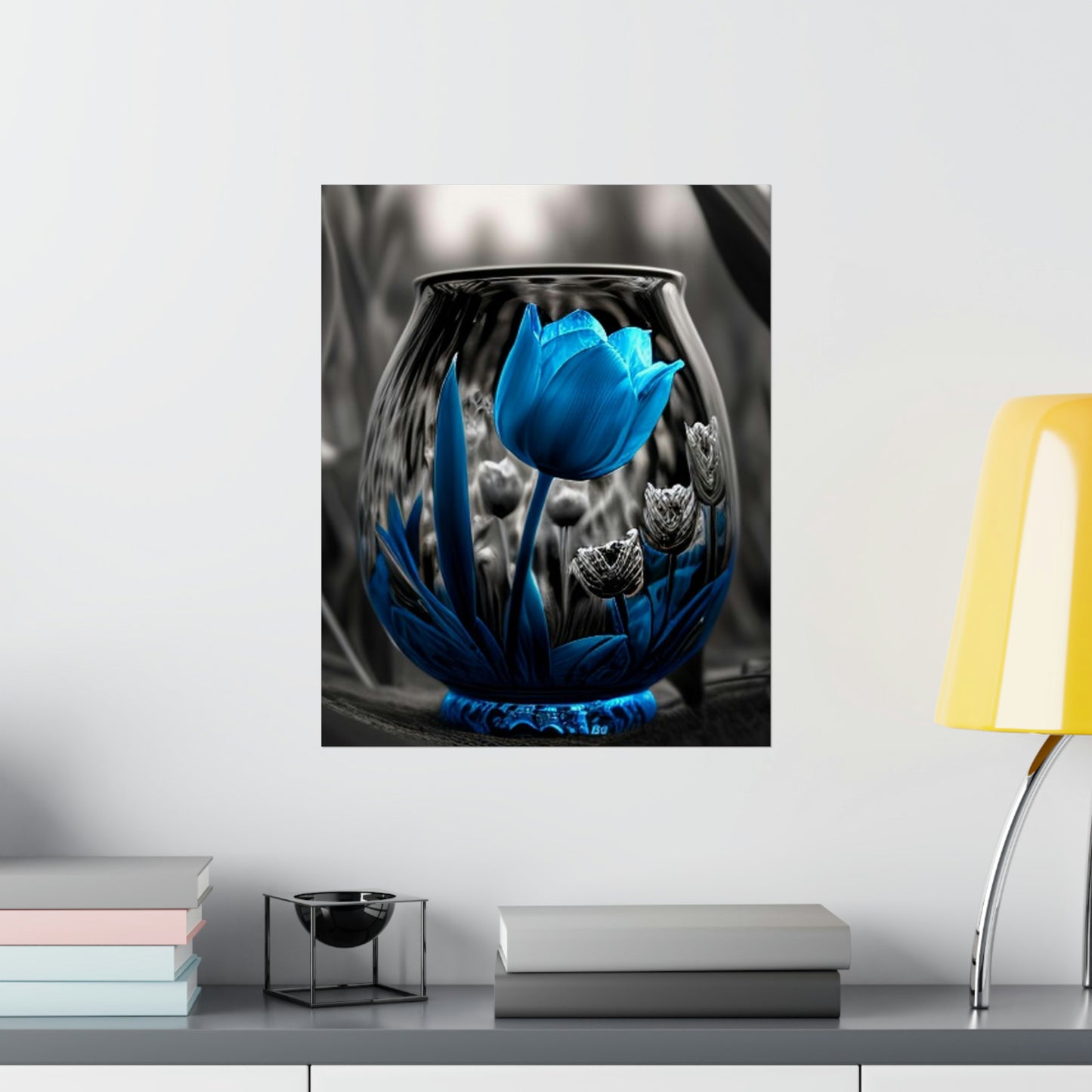 Premium Matte Vertical Posters Tulip Blue 4