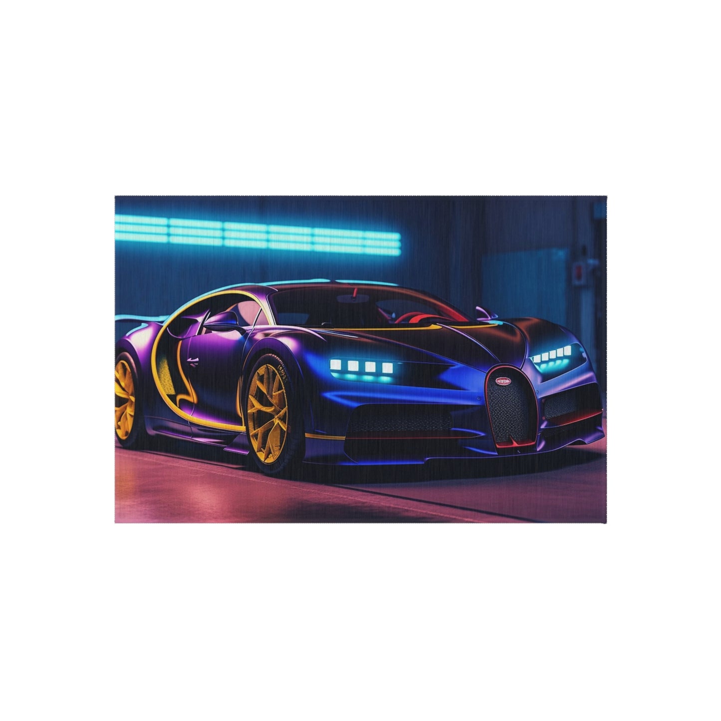 Outdoor Rug  Hyper Bugatti Neon Chiron 4
