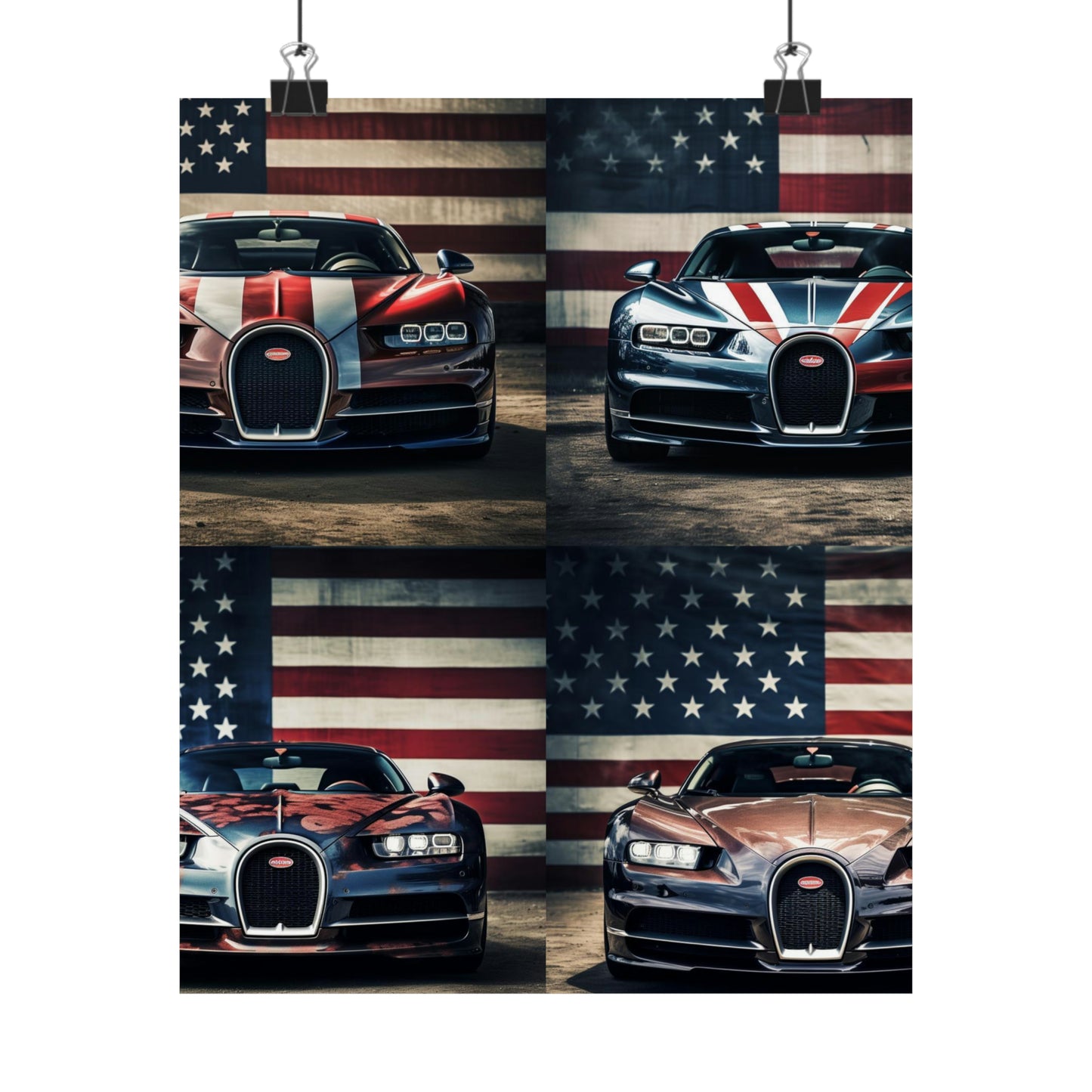 Premium Matte Vertical Posters Bugatti Flag 5