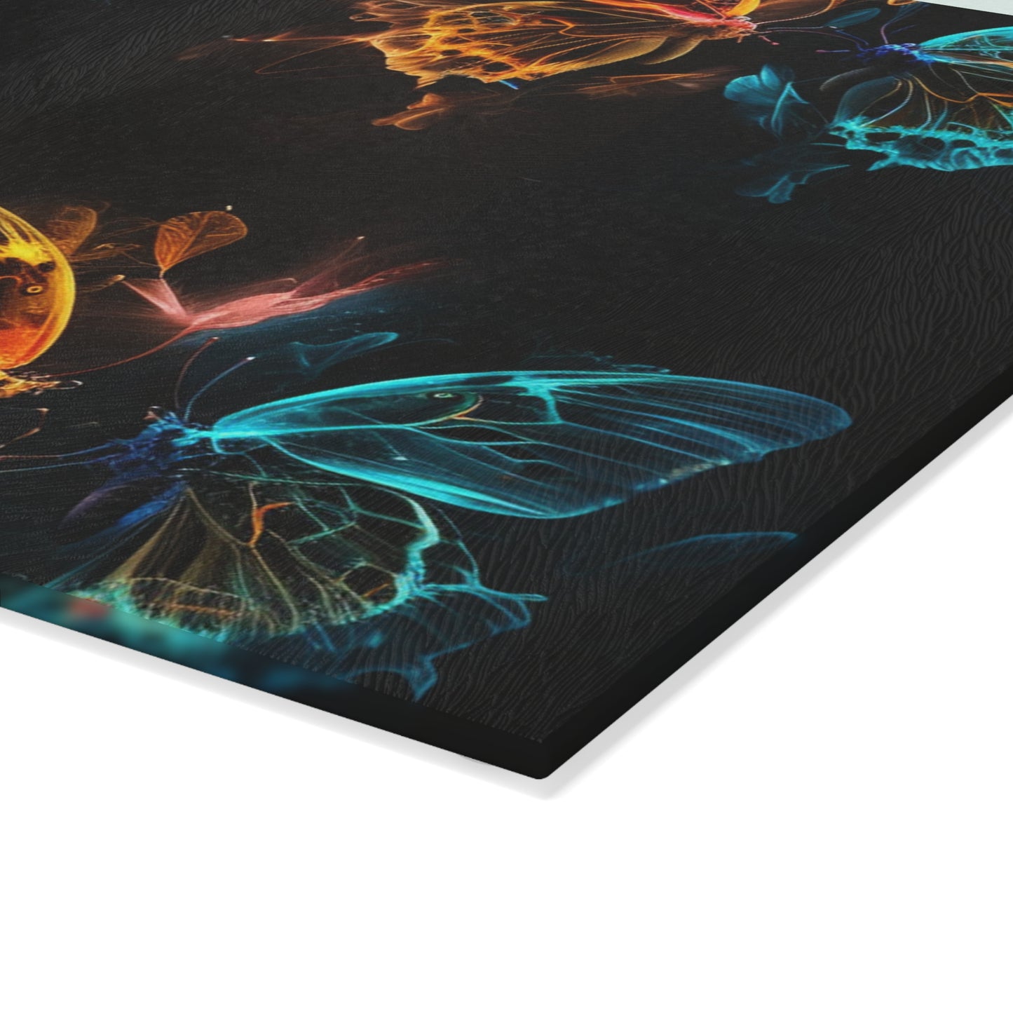 Glass Cutting Board Kiss Neon Butterfly 5