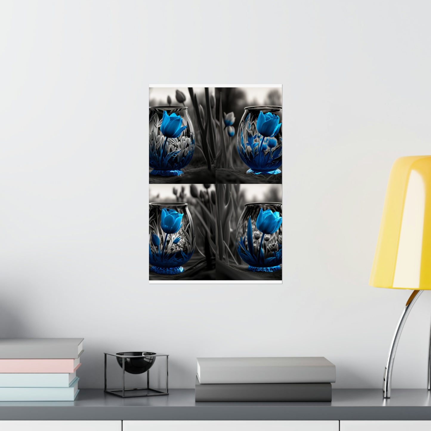 Premium Matte Vertical Posters Tulip Blue 5