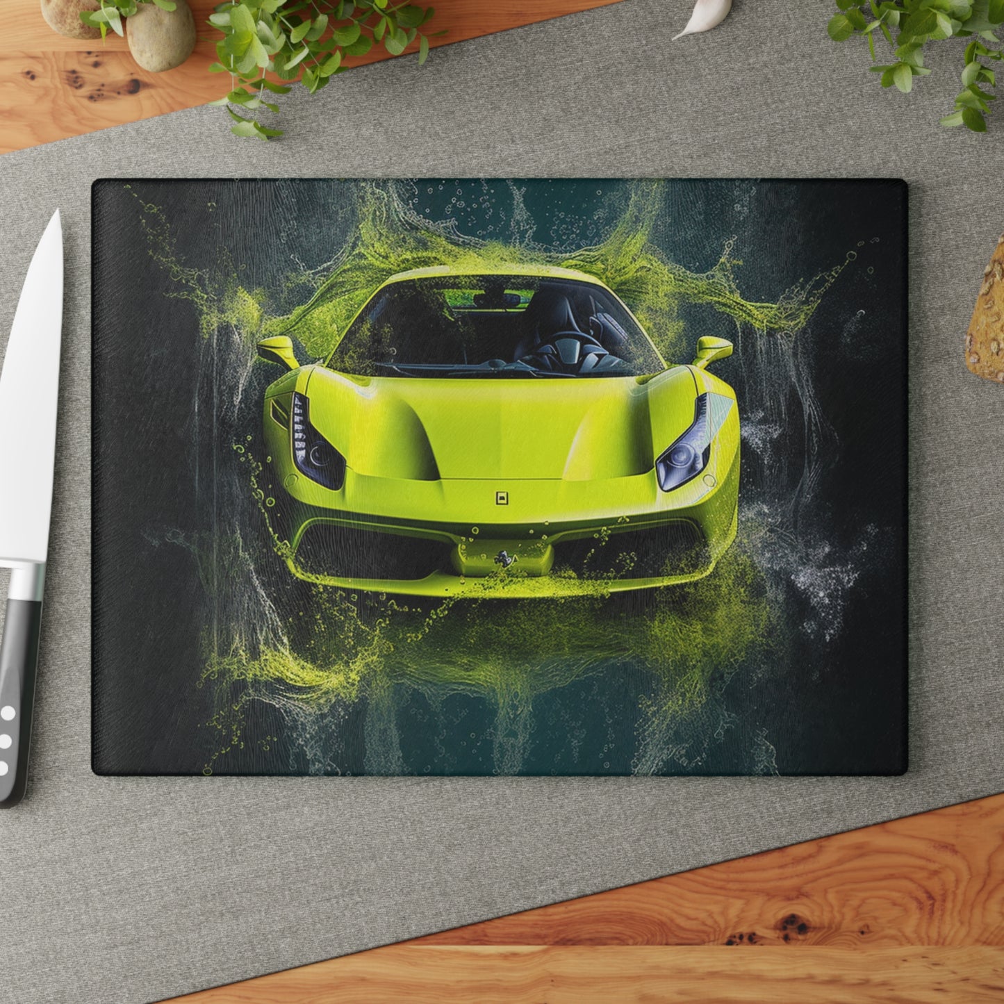 Glass Cutting Board Farrari Water 4