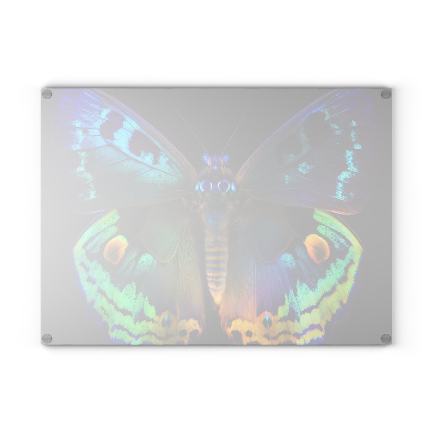 Glass Cutting Board Neon Hue Butterfly 4