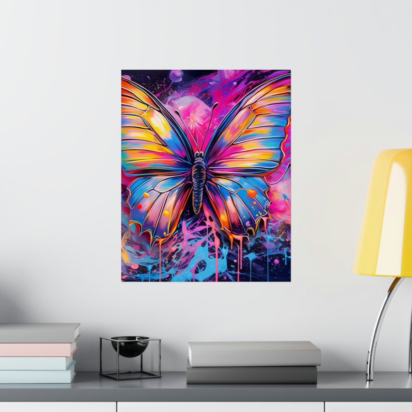 Premium Matte Vertical Posters Pink Butterfly Flair 3